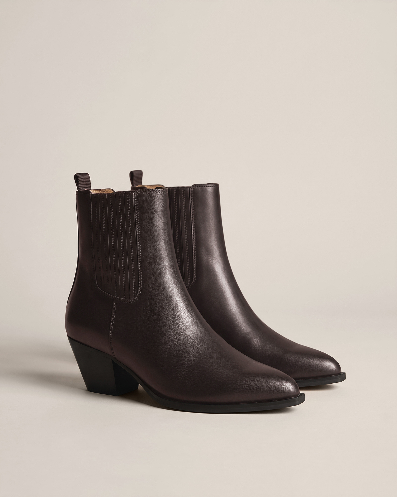Italian Leather Western Chelsea Ankle Boot