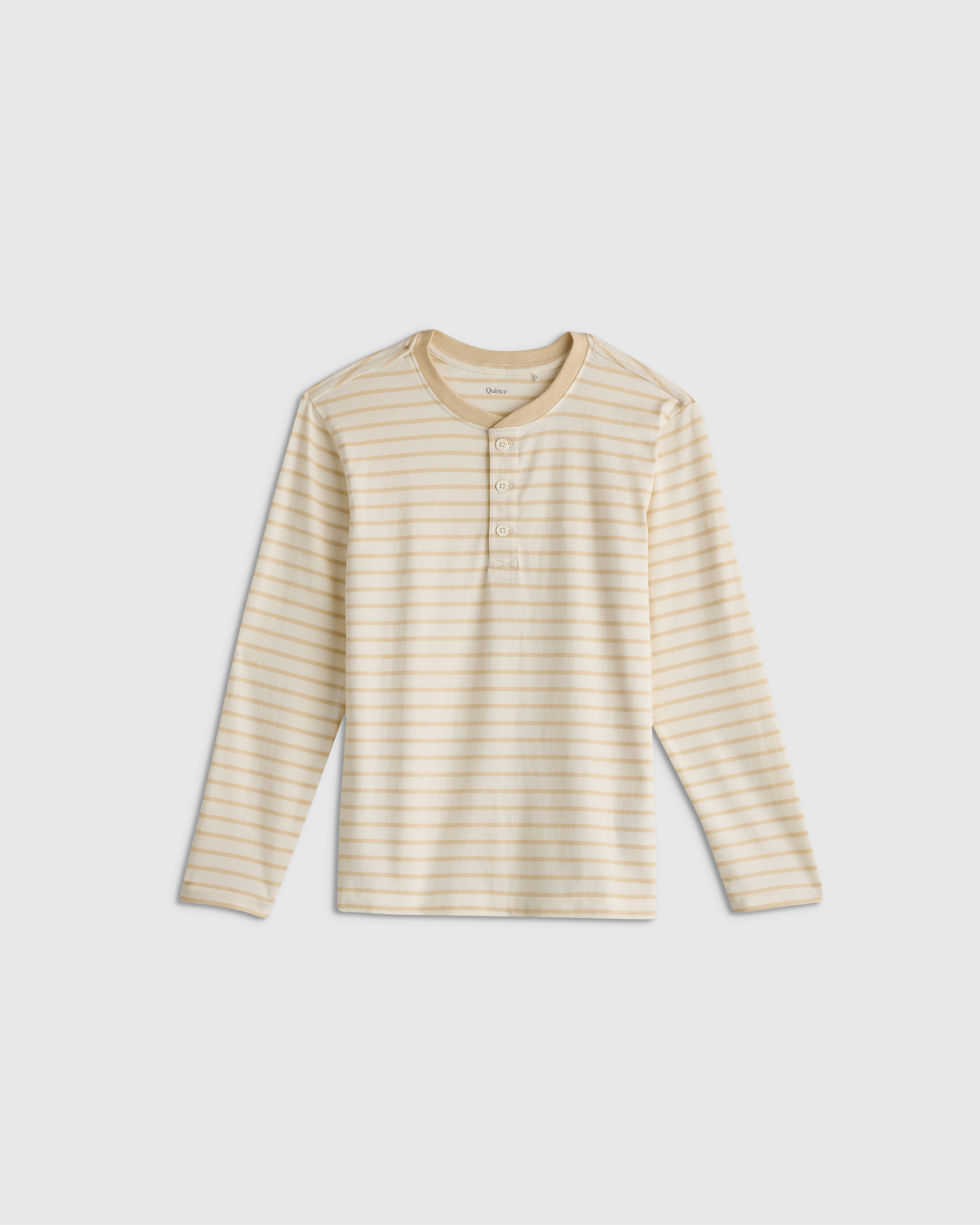 100% Organic Cotton Long Sleeve Henley Tee