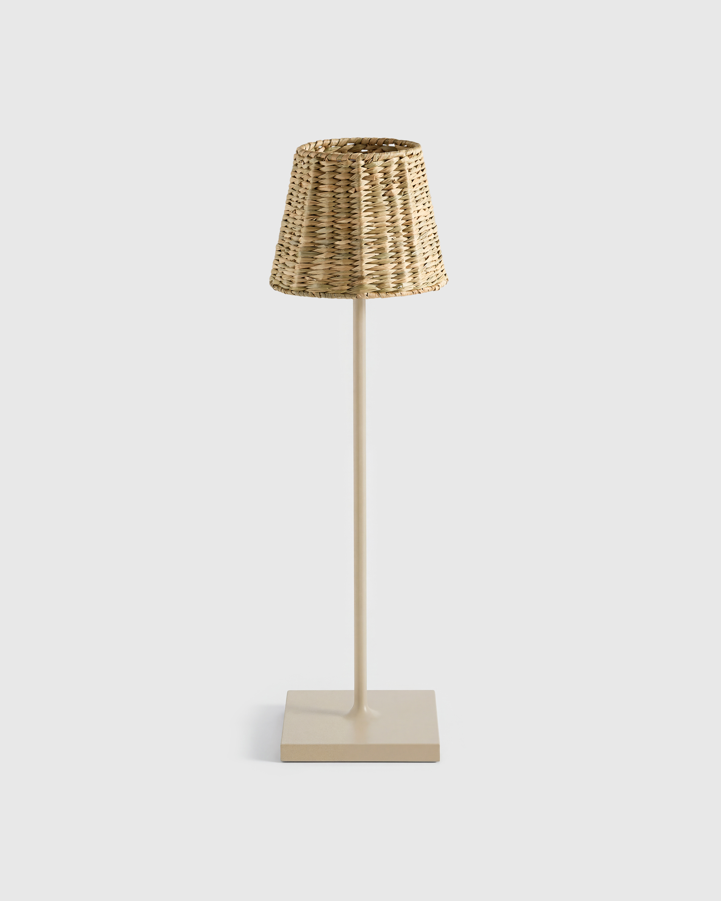 Poldina Pro Rechargeable Table Lamp with Seagrass Shade by Zafferano