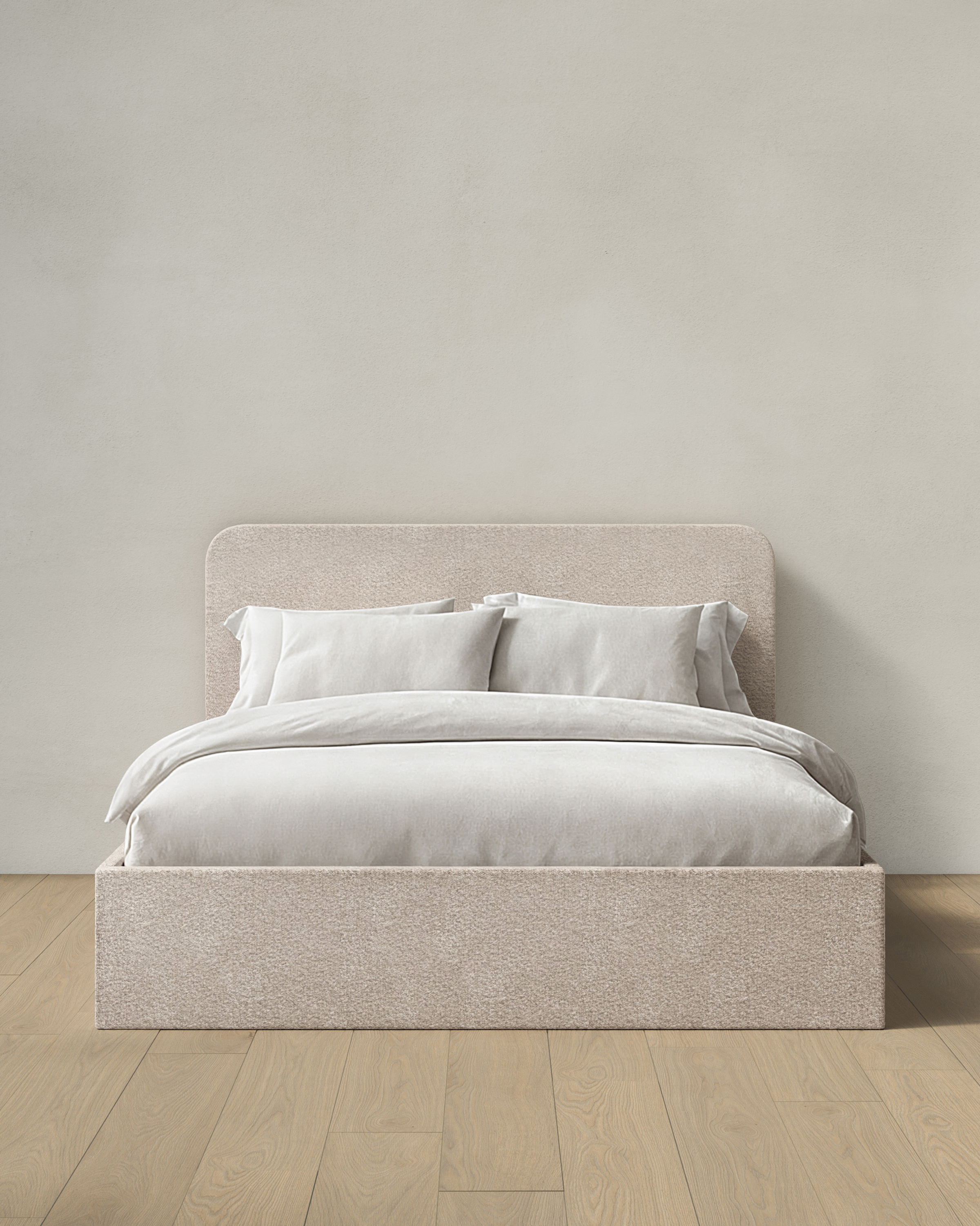Plush Boucle Curved Bed