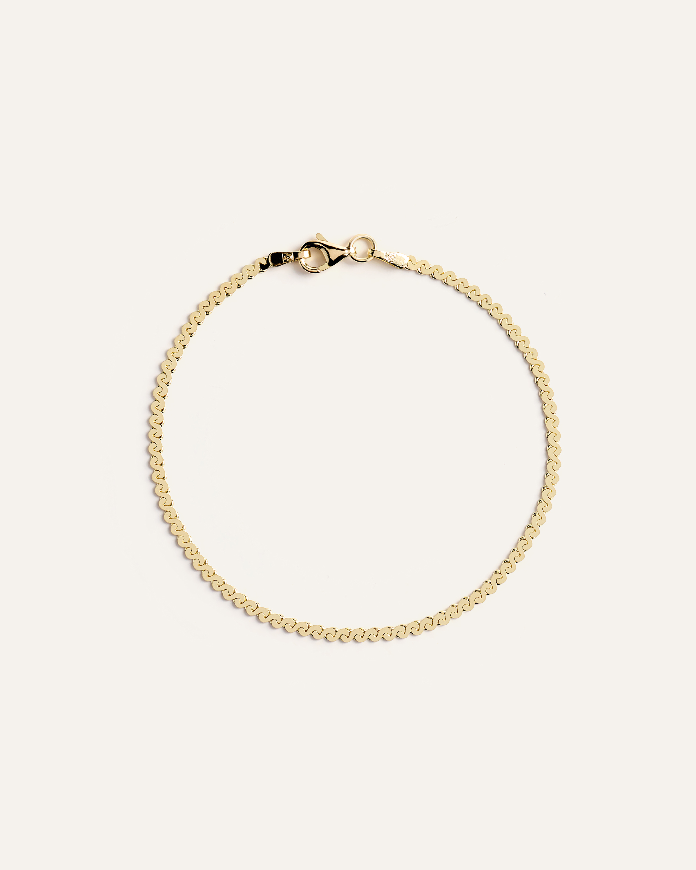 14K Gold Serpentine Chain Bracelet
