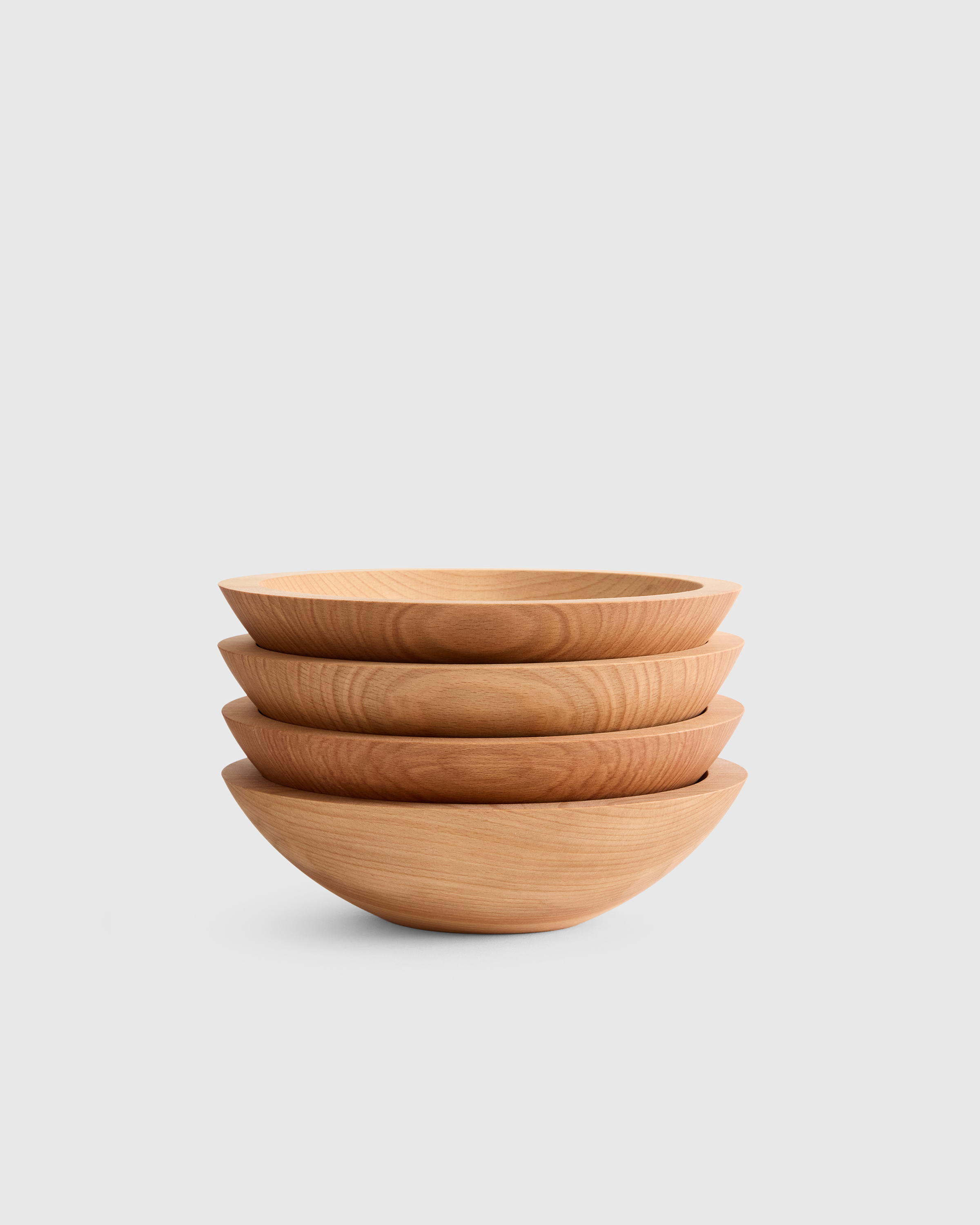 Handcrafted Wooden Bowls, Set of 4