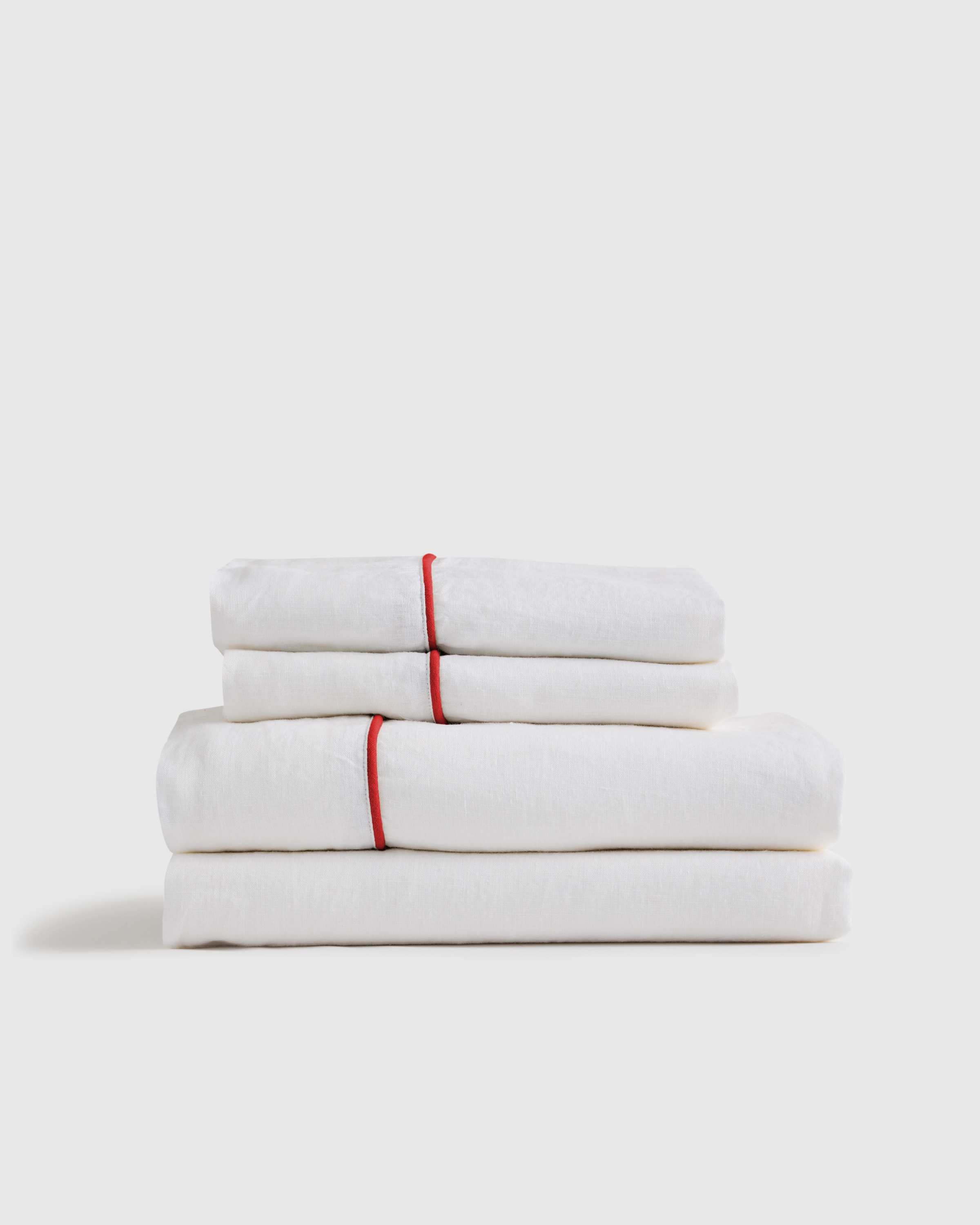 European Linen Piped Sheet Set
