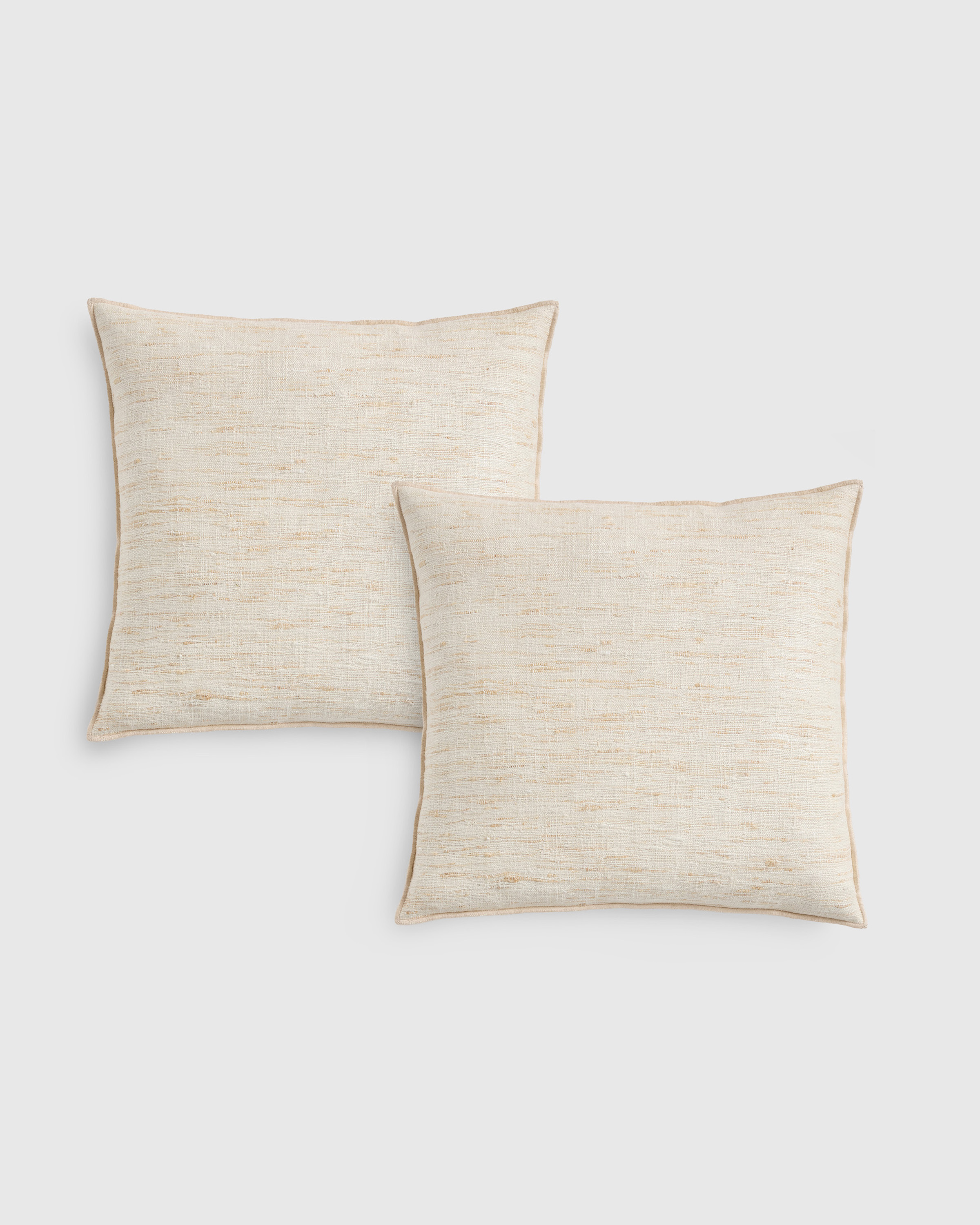 Raw Silk Textured Pillow Cover (Set of 2)