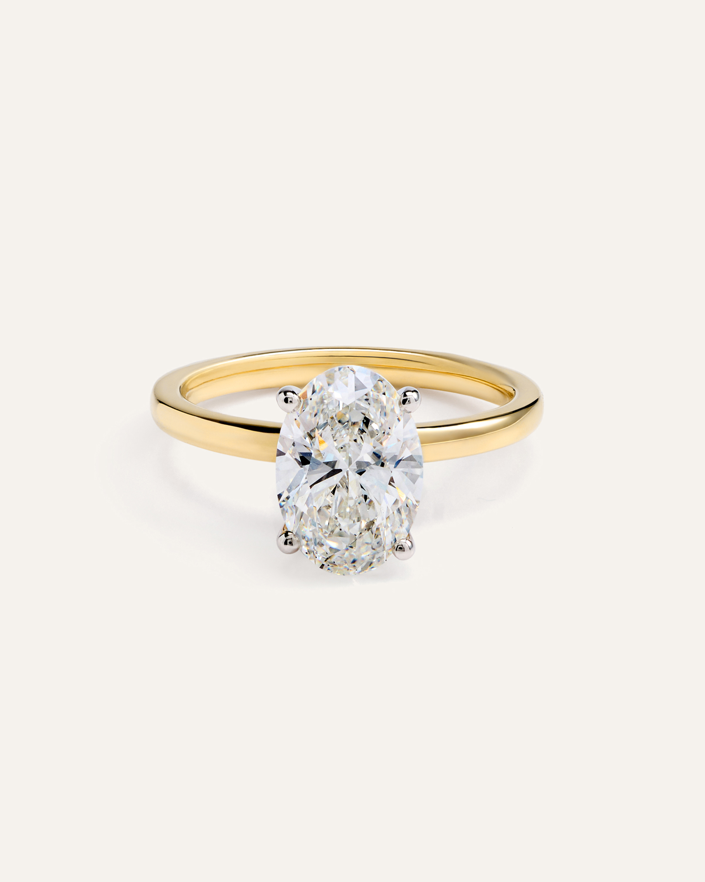 Lab Grown Diamond Oval Comfort Fit Engagement Ring - 2.5ct