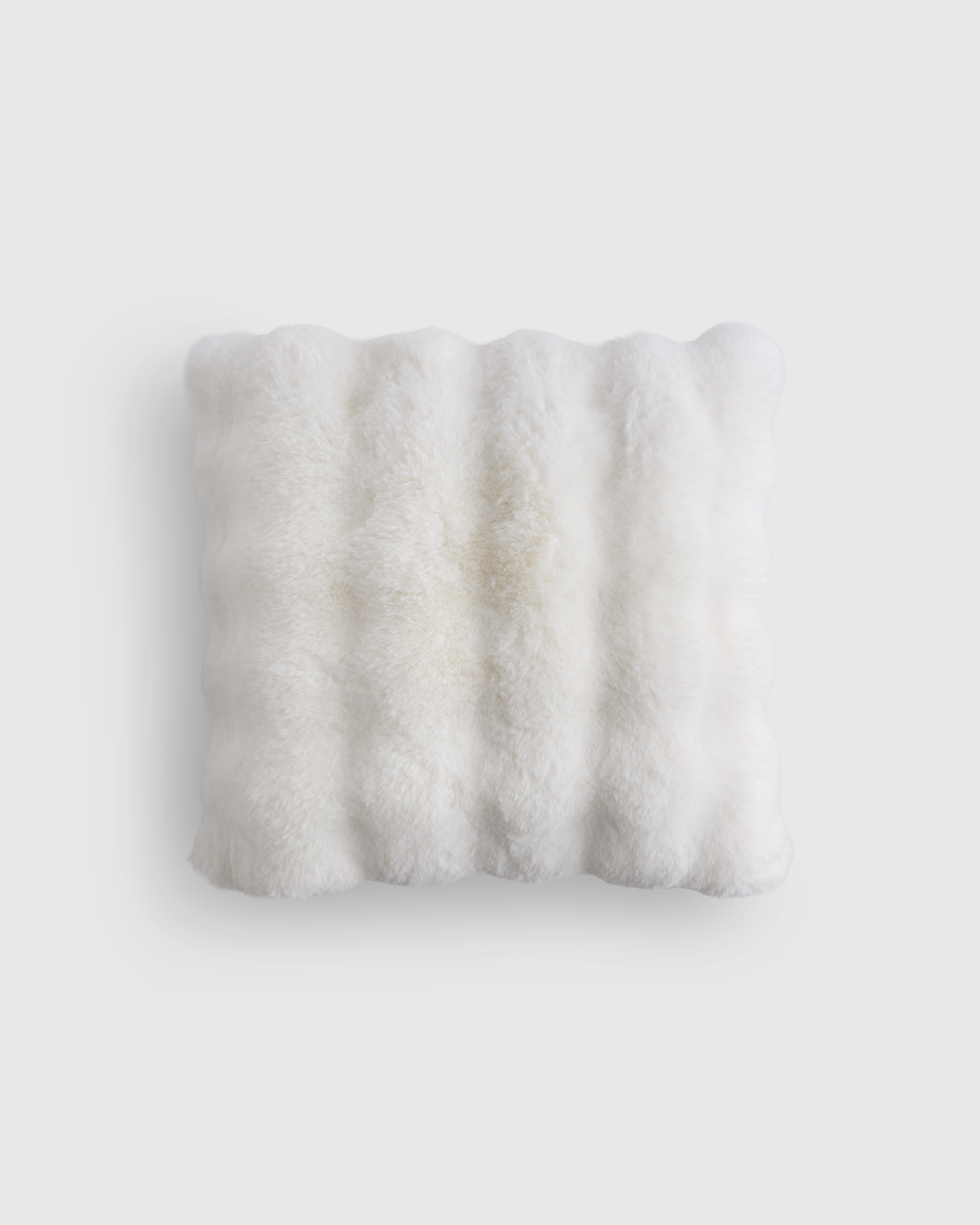 Ruched Faux Fur Pillow Cover