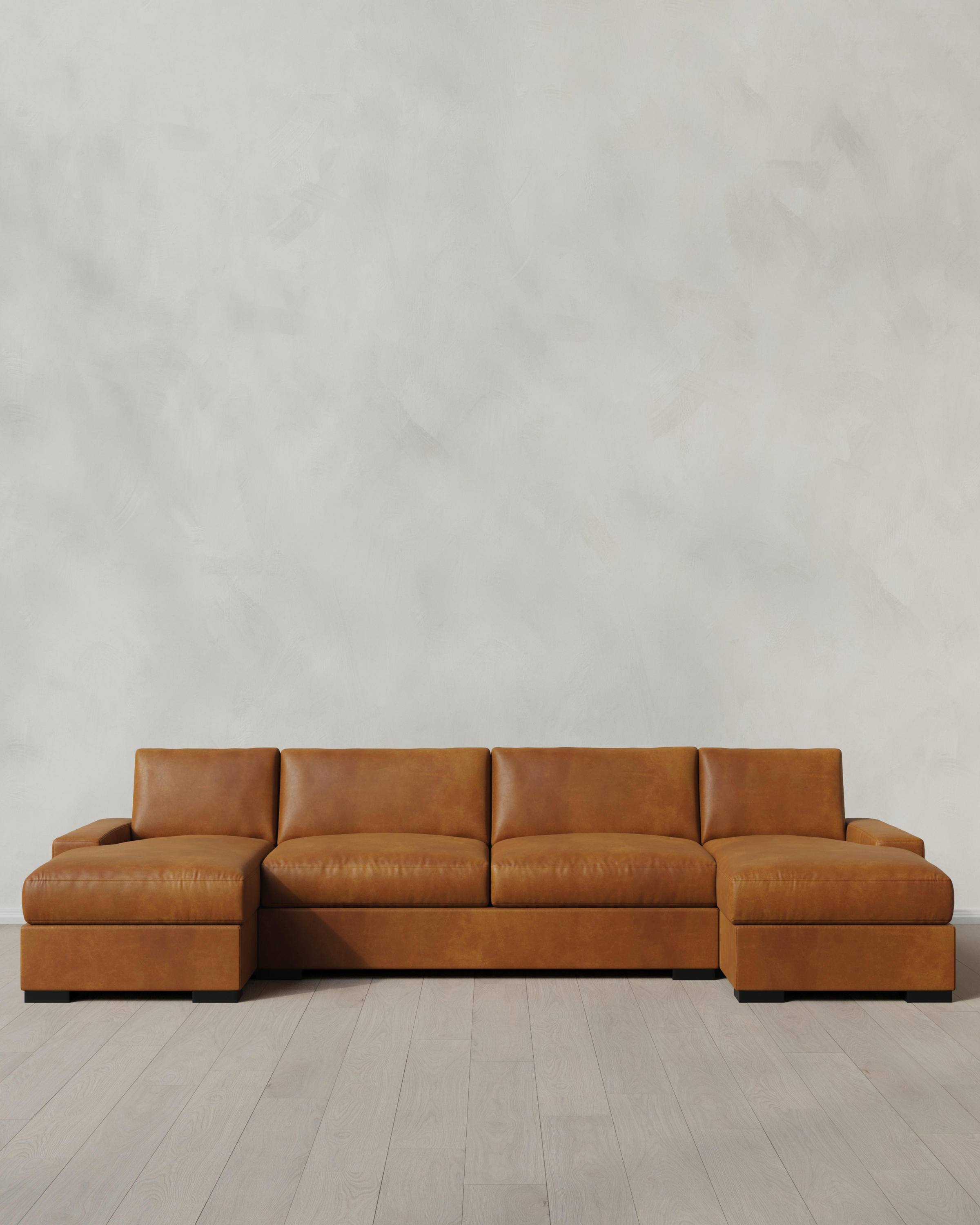 Stillman U Sectional in Leather