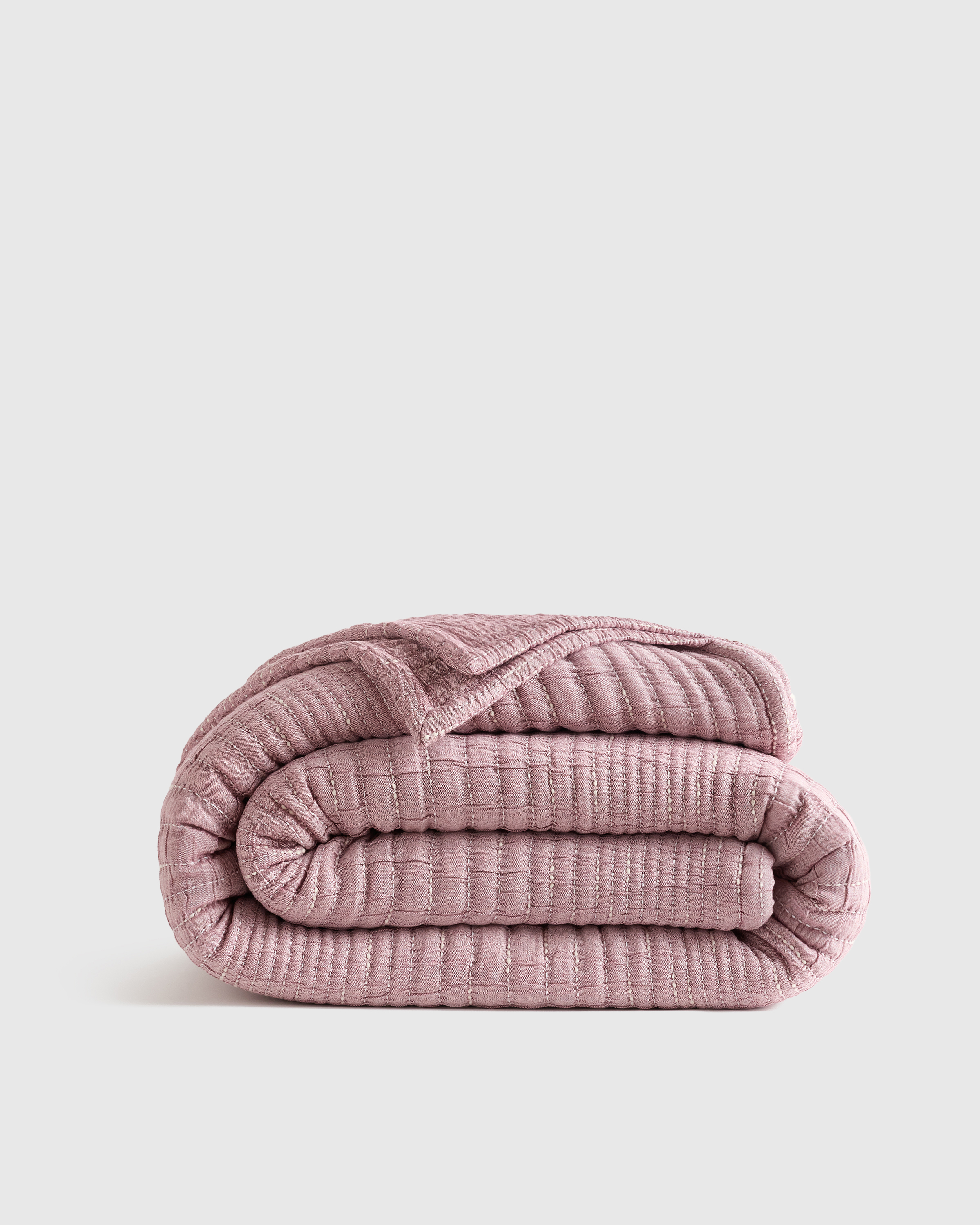 Organic Cotton Channel Stitch Coverlet