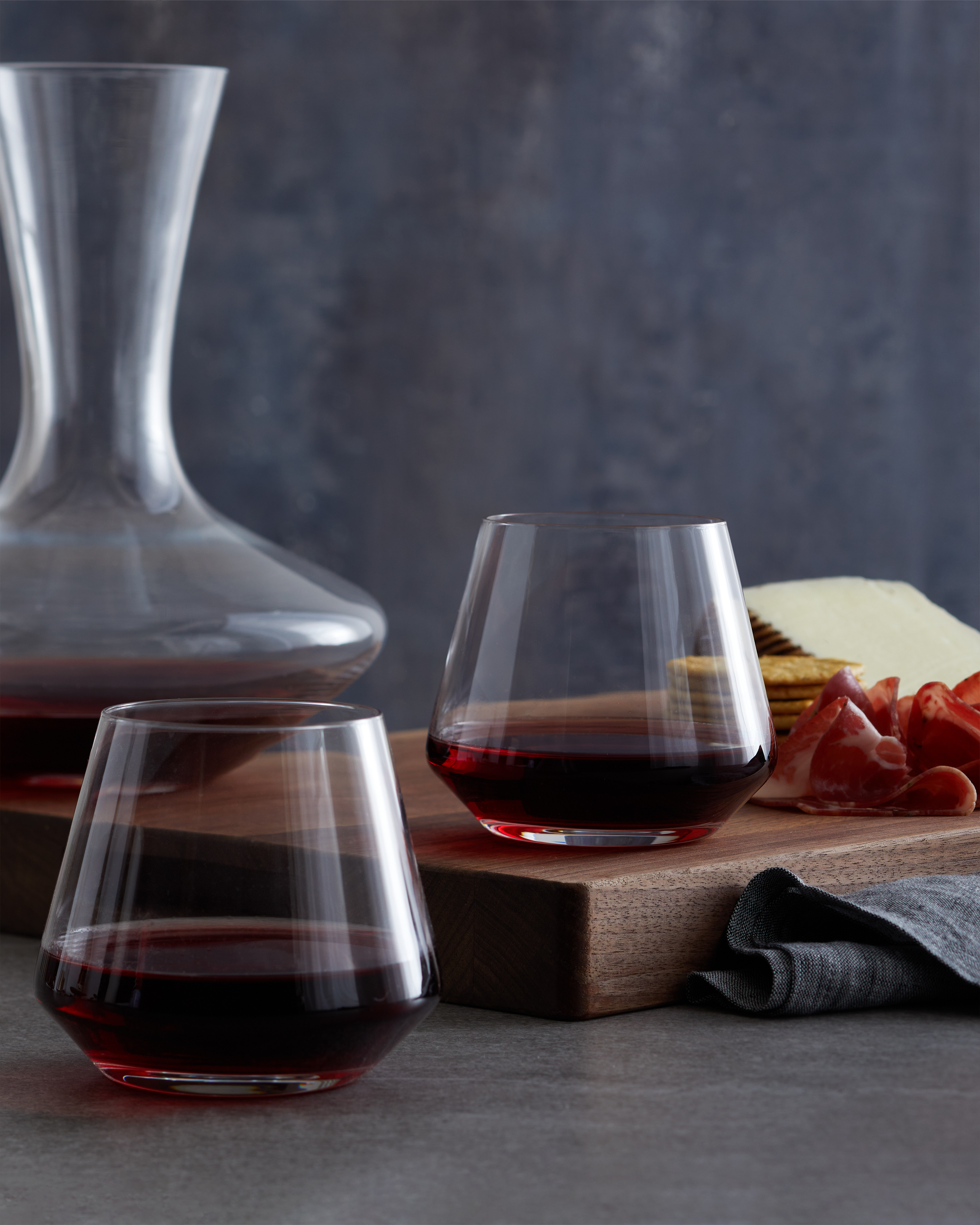 Pure Stemless Red Wine Glass, Set of 6