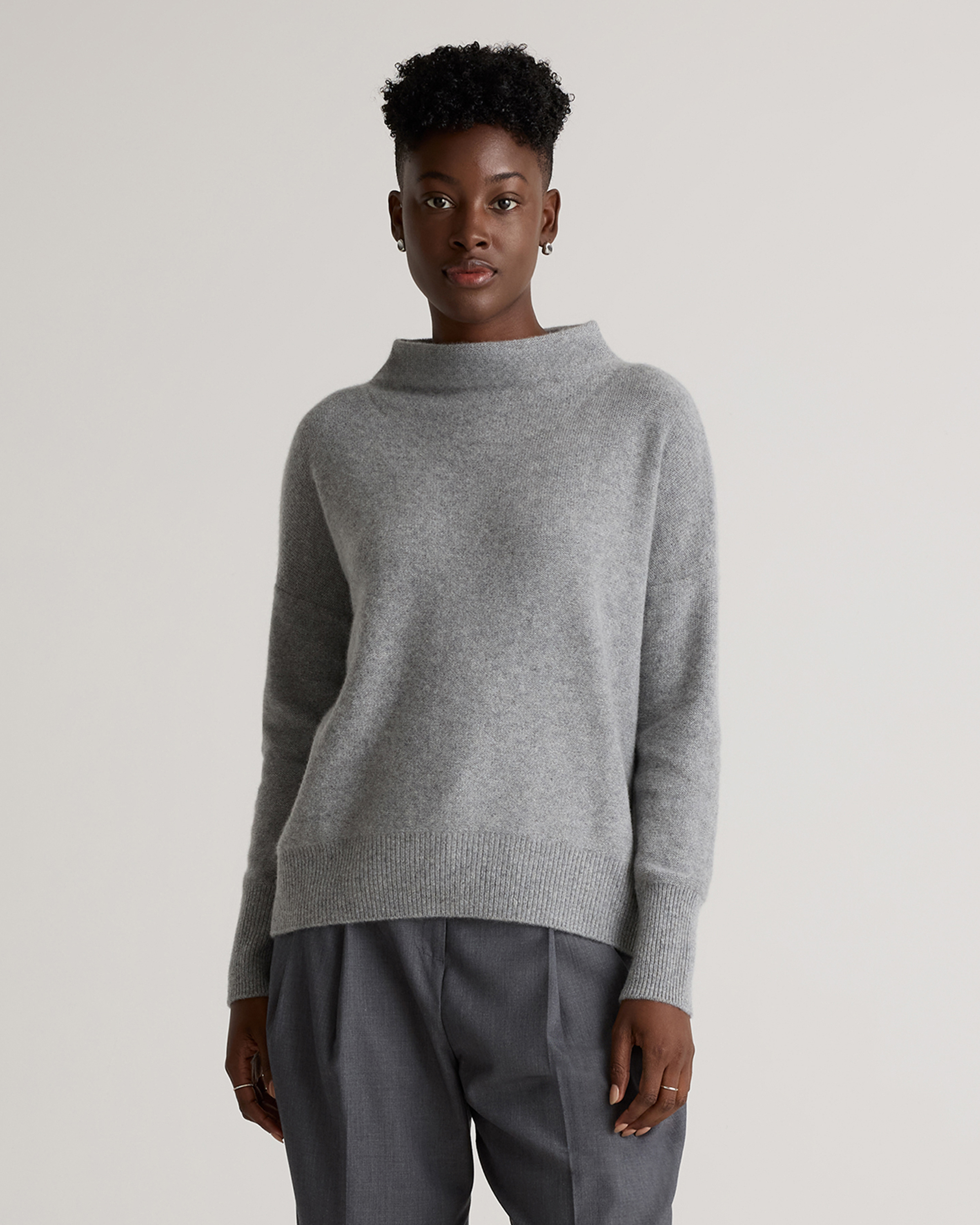 Mongolian Cashmere Funnel Neck Sweater