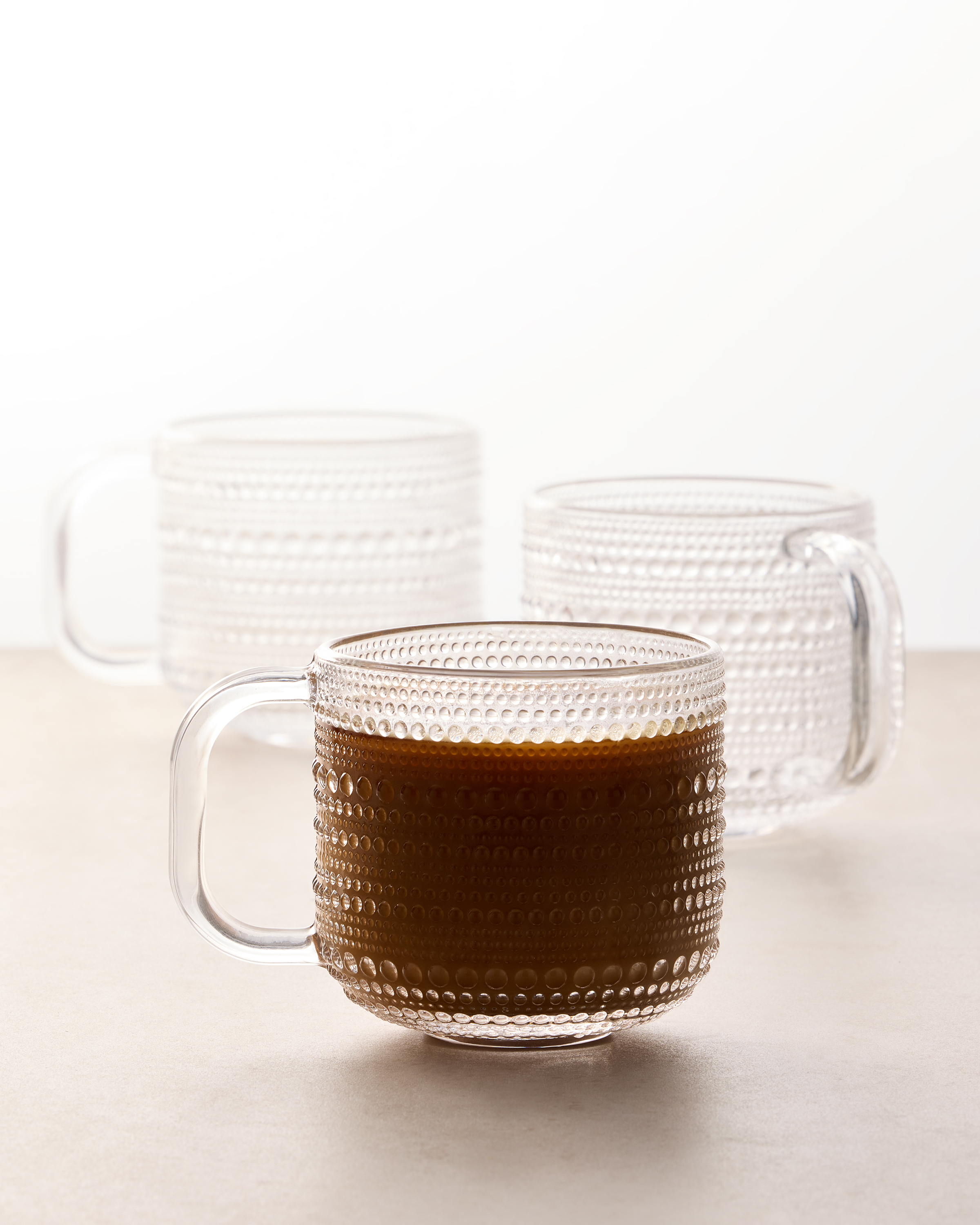 Jupiter Glass Coffee Mug, Set of 6