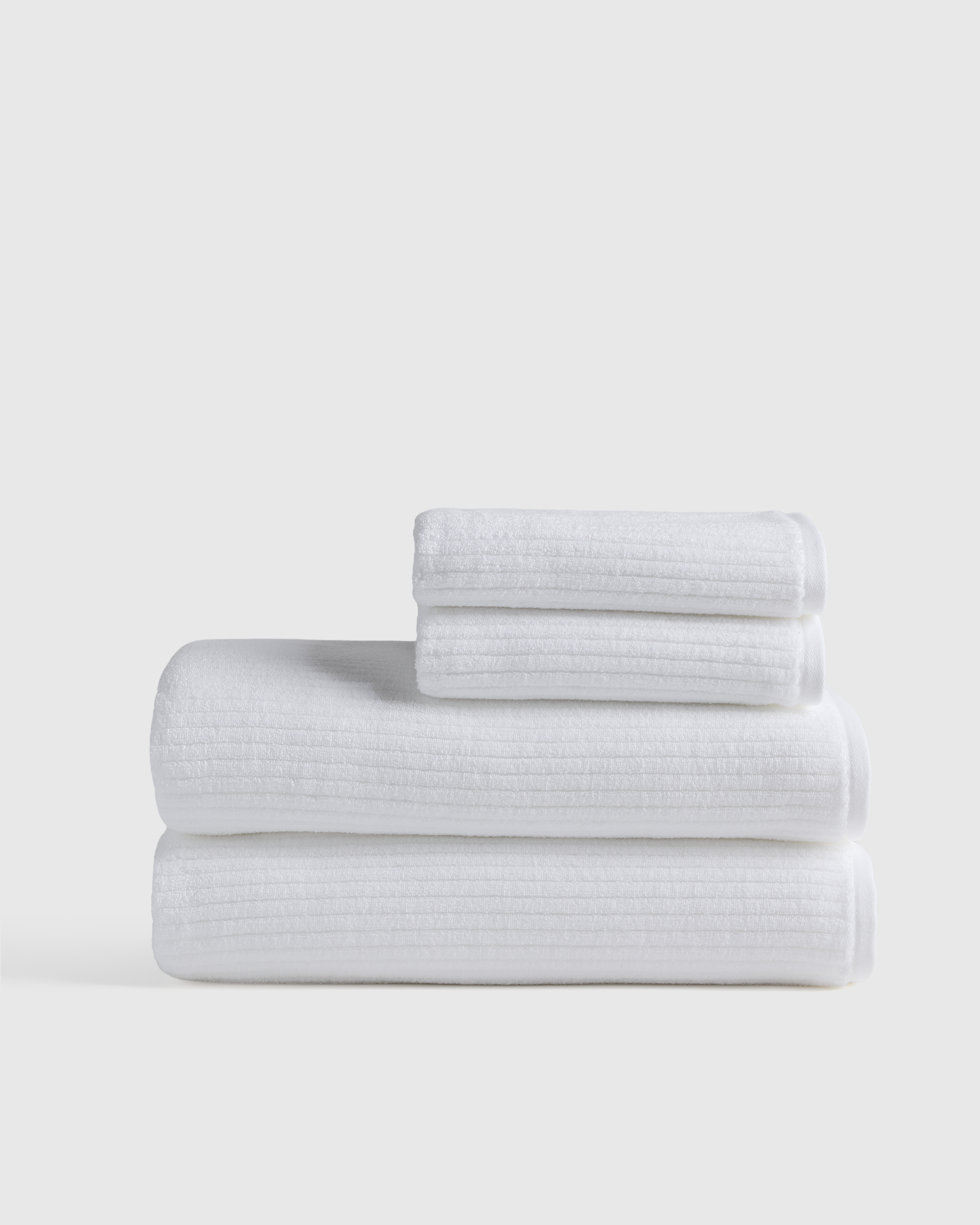 Ribbed Organic Turkish Cotton Bath Sheet Bundle (4 pieces)