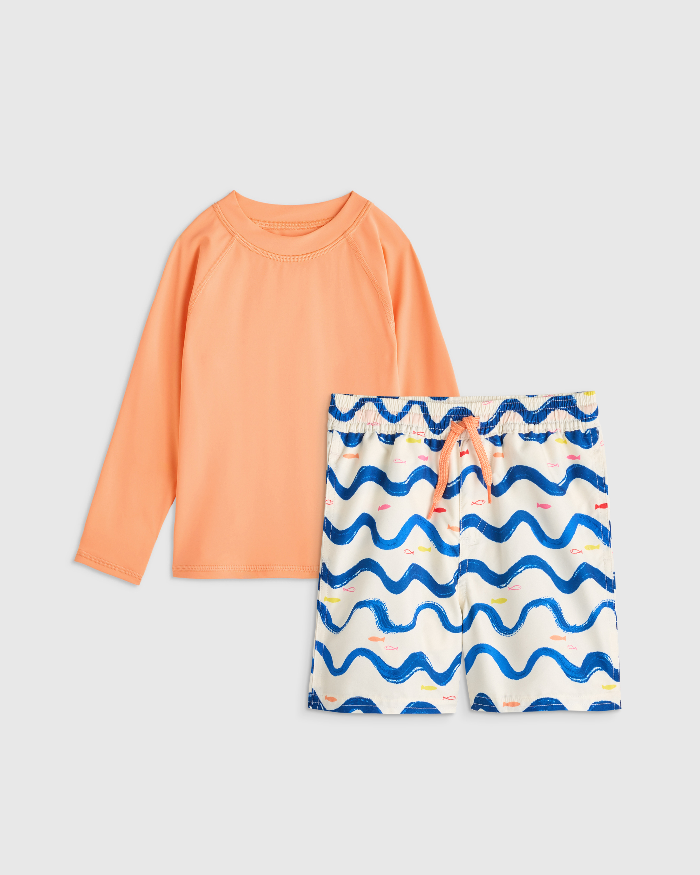 Swim Trunk and Rash Guard Set