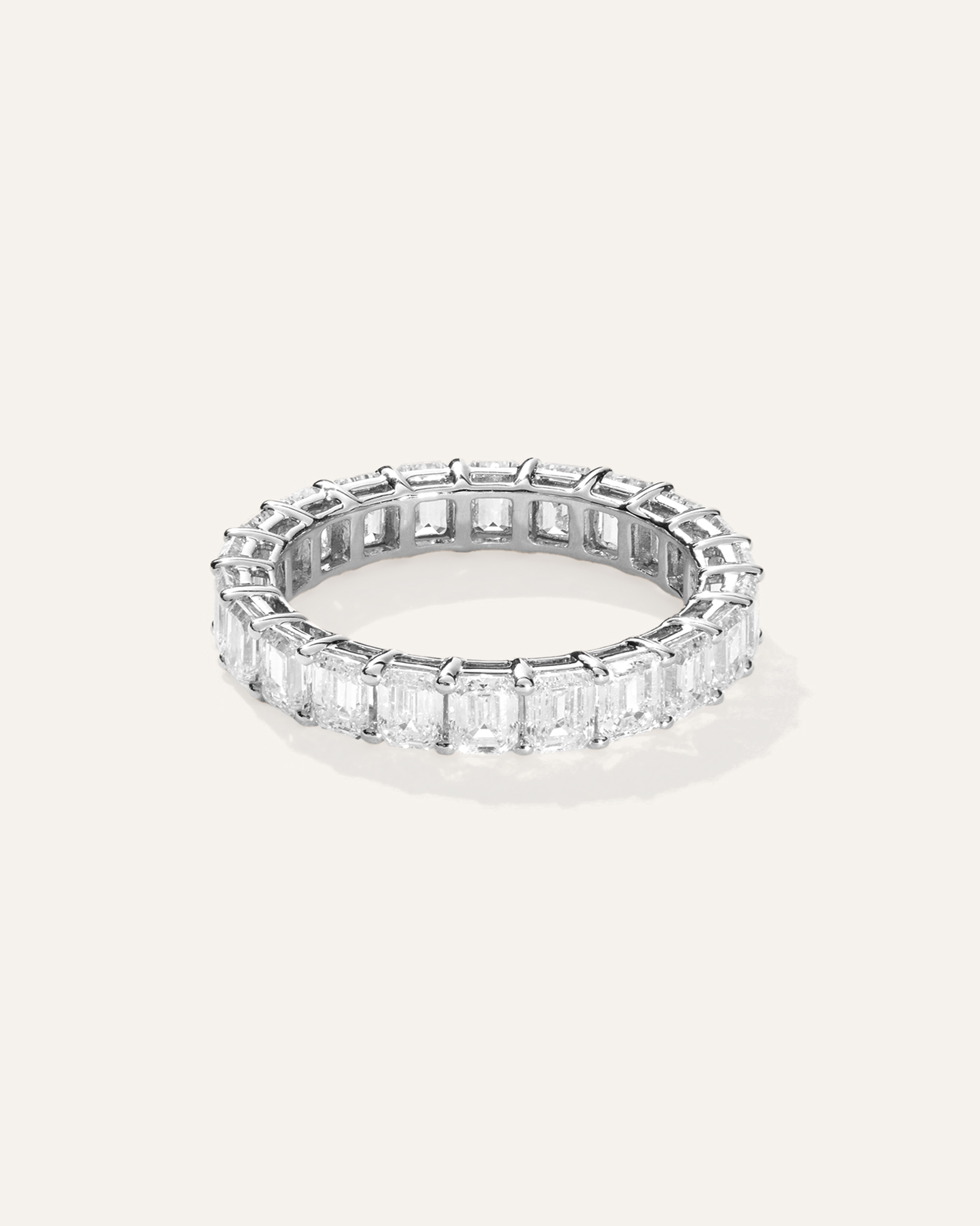Lab Grown Diamond Emerald Eternity Band