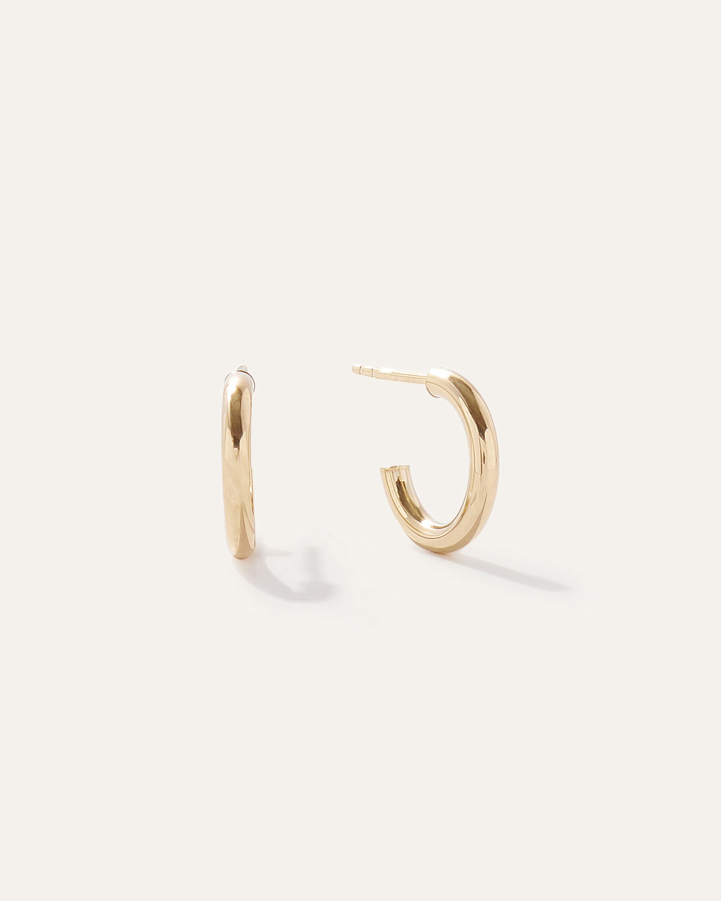 14K Gold Half Huggie Hoops