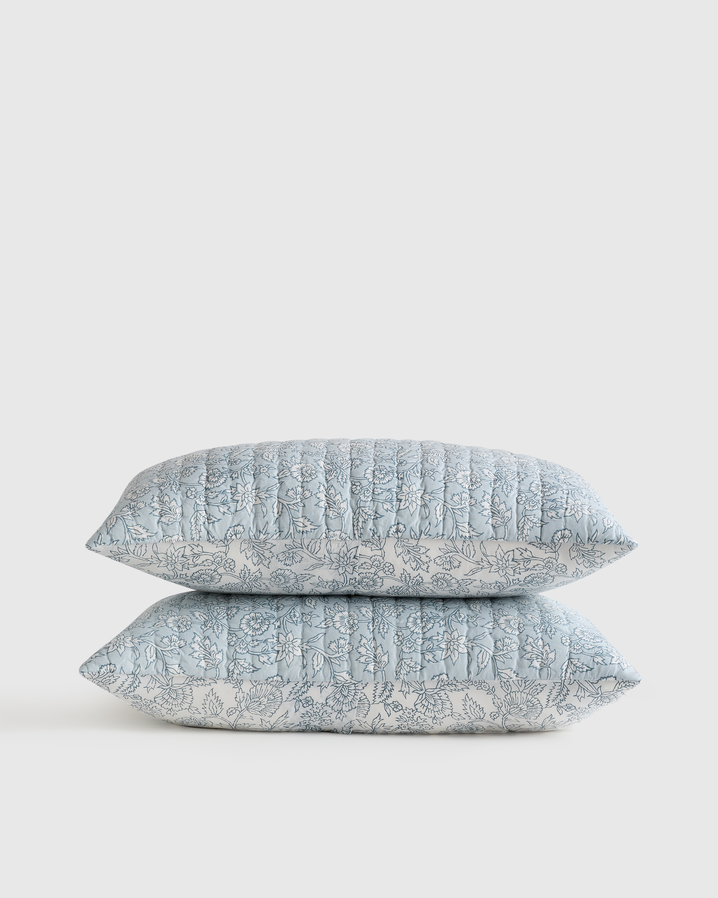 Organic Cotton Block Print Quilted Sham Set