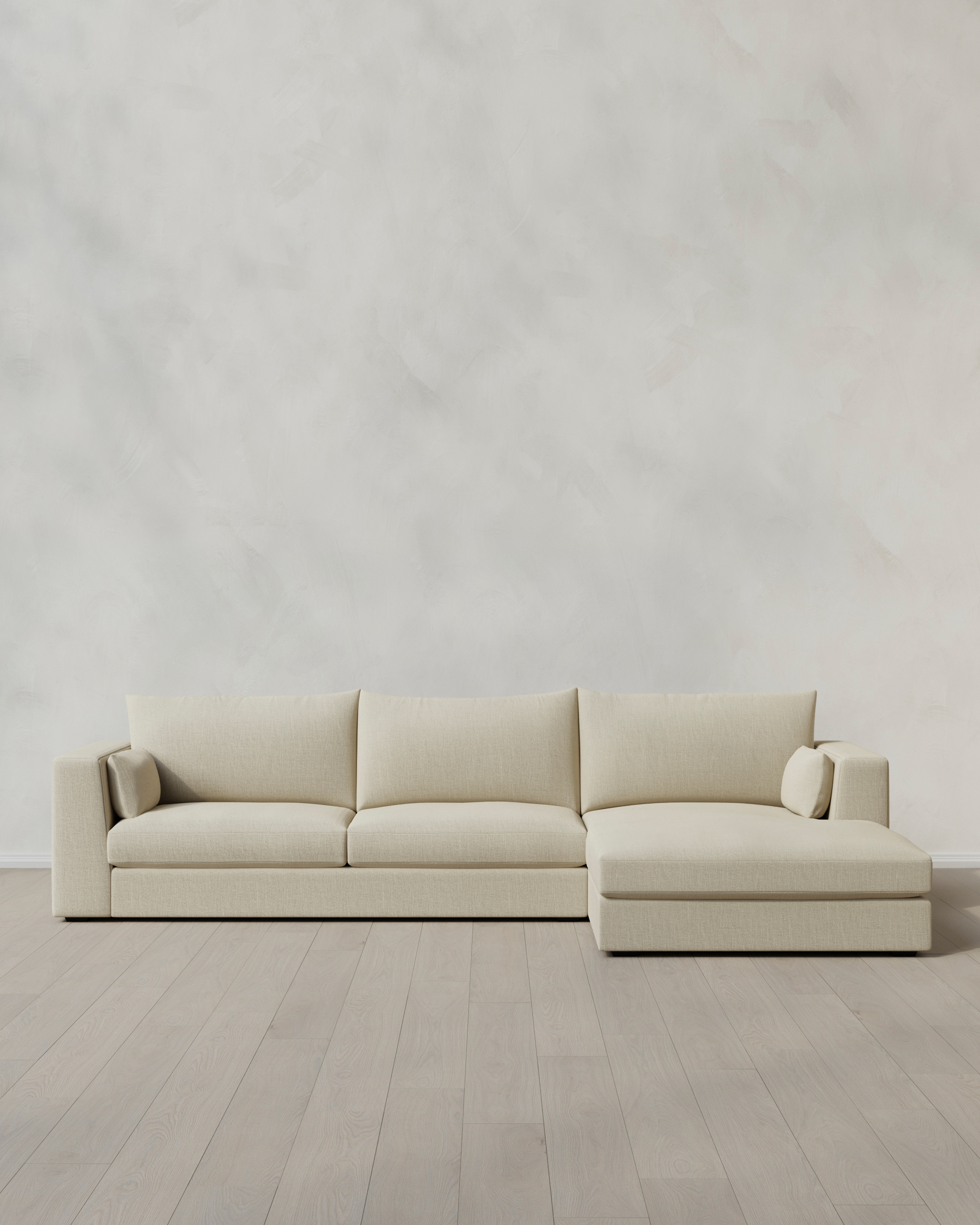 Oasis Chaise Sectional in Performance Linen