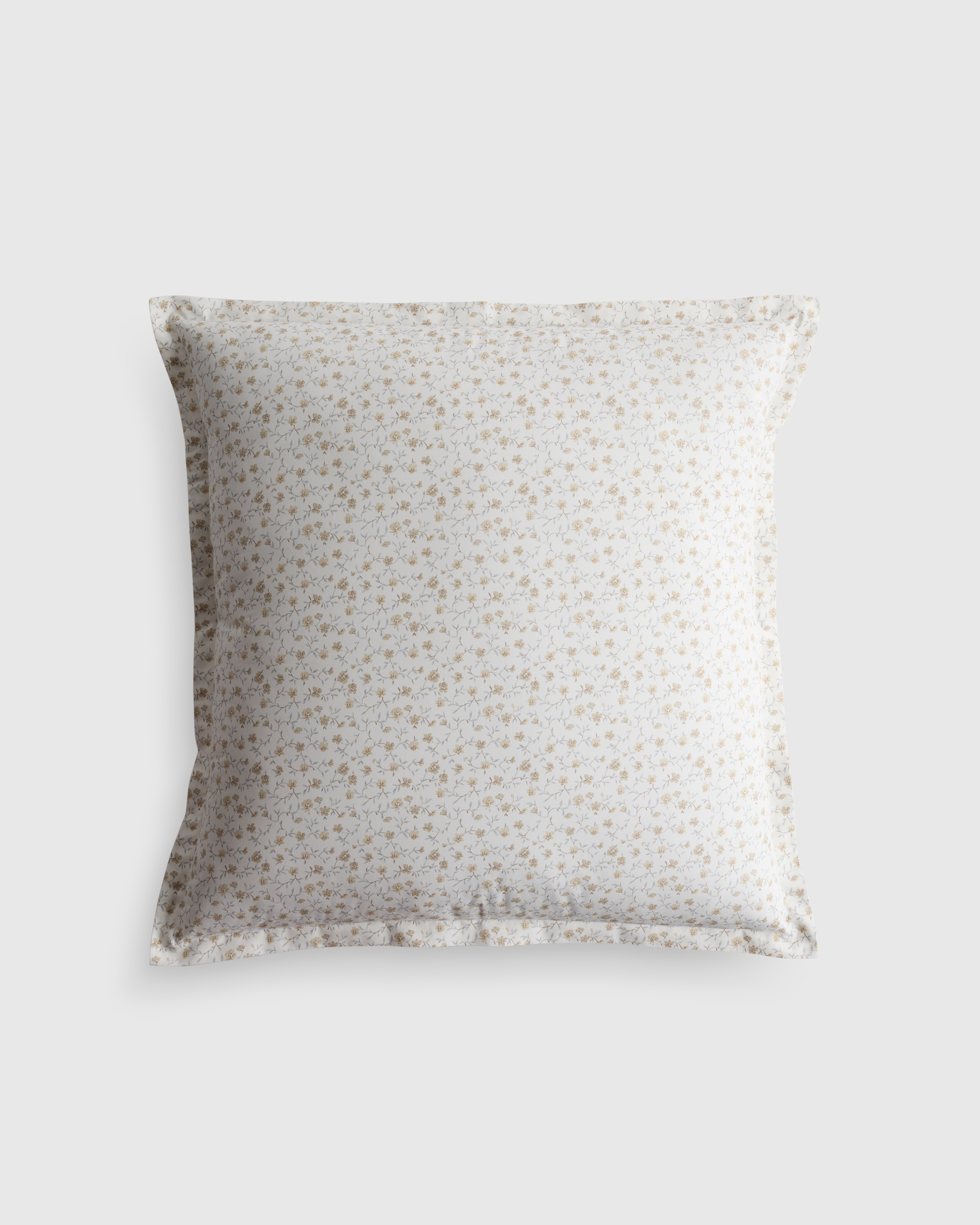 Organic Crisp Percale Floral Euro Sham