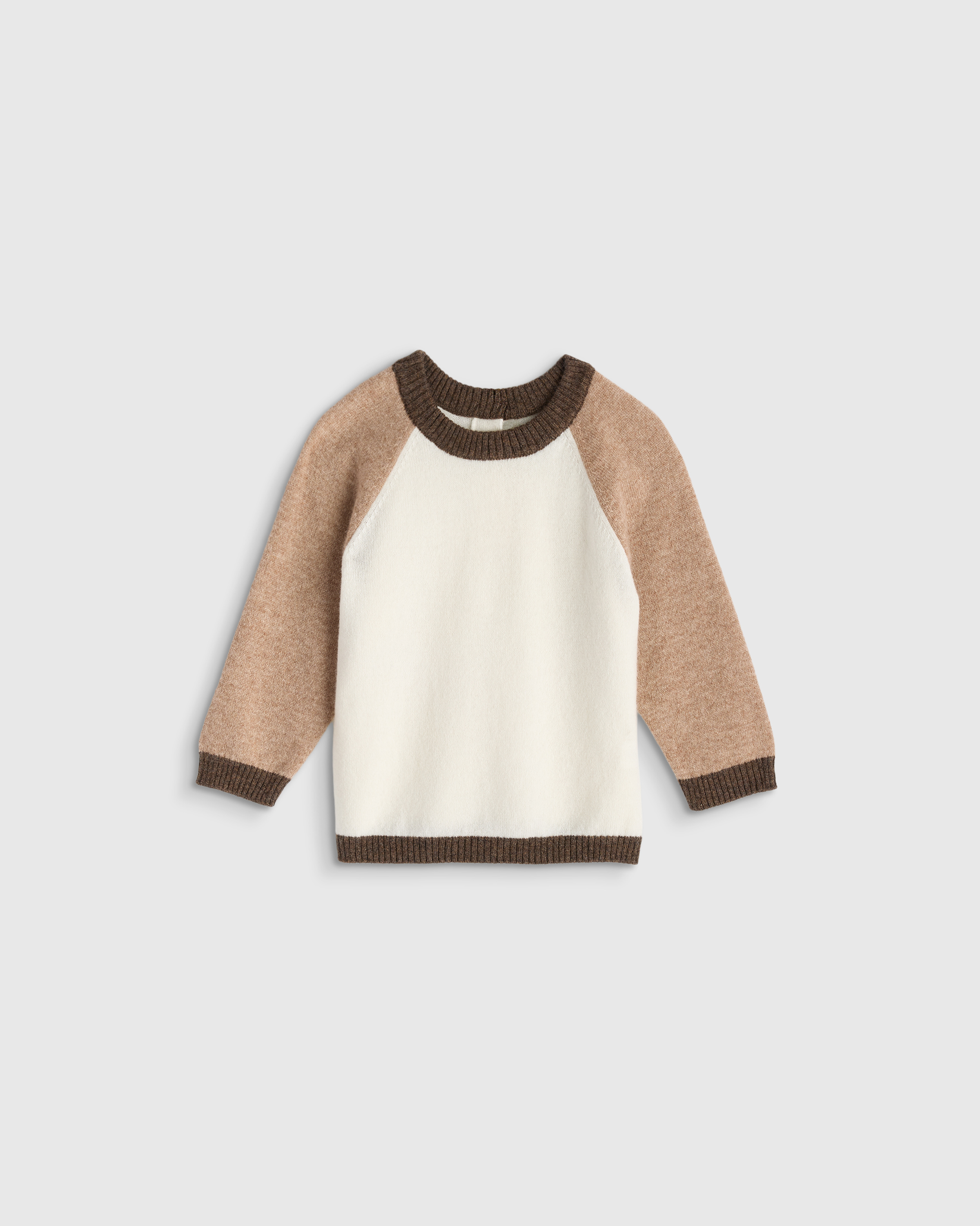Colorblock Cashmere Crewneck Sweater