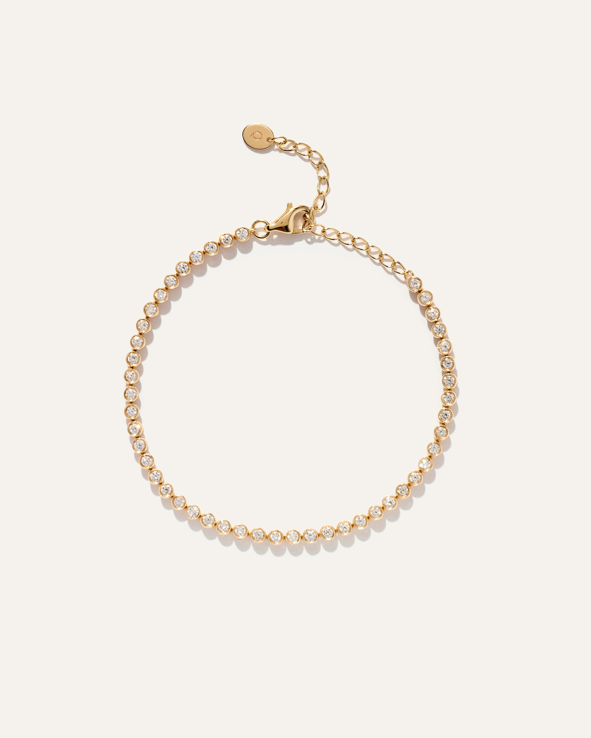 14K Gold Diamond Petite Bezel Tennis Bracelet - 1ctw