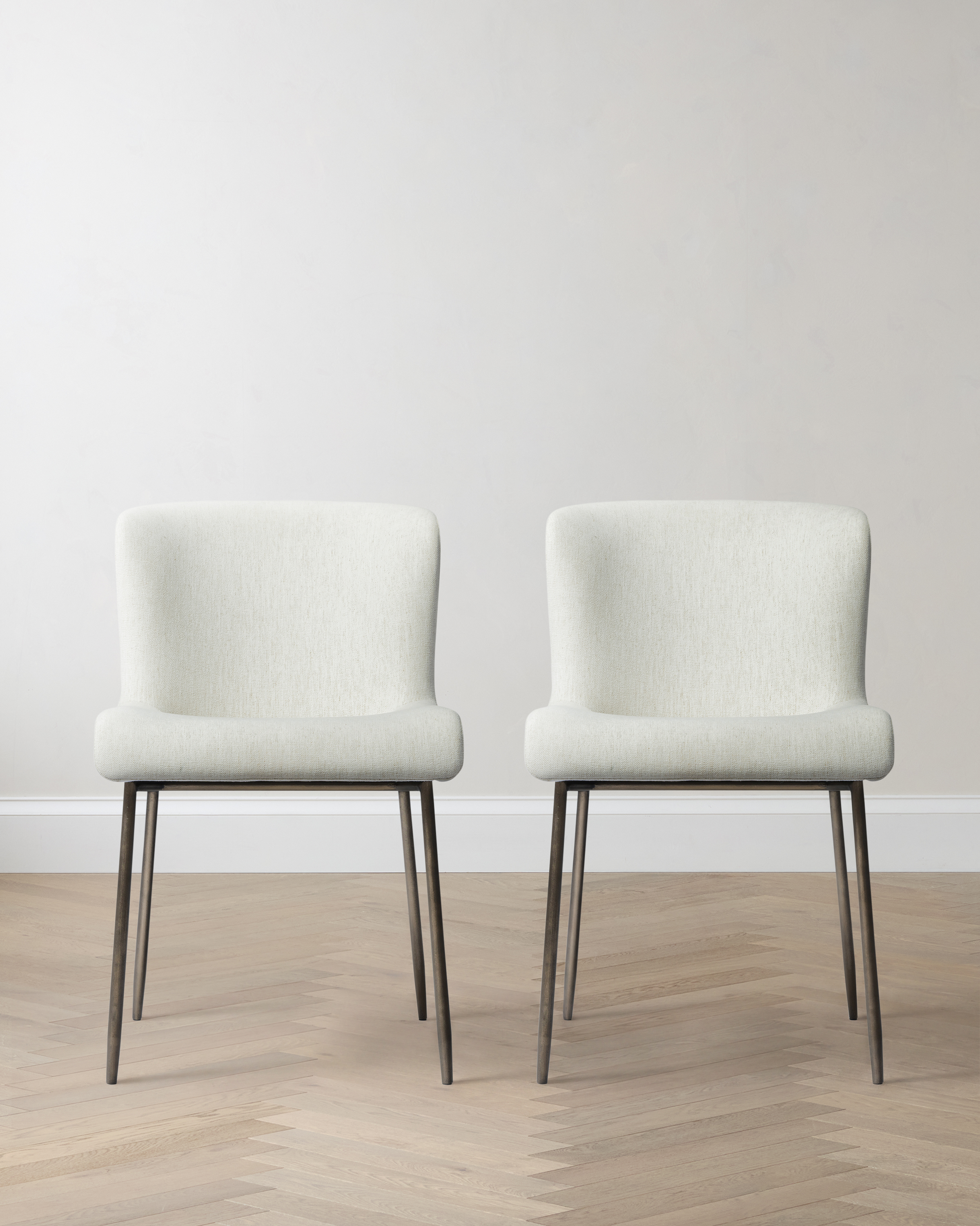 Performance Chenille Dining Chair with Powder Coated Iron Frame (Set of 2)