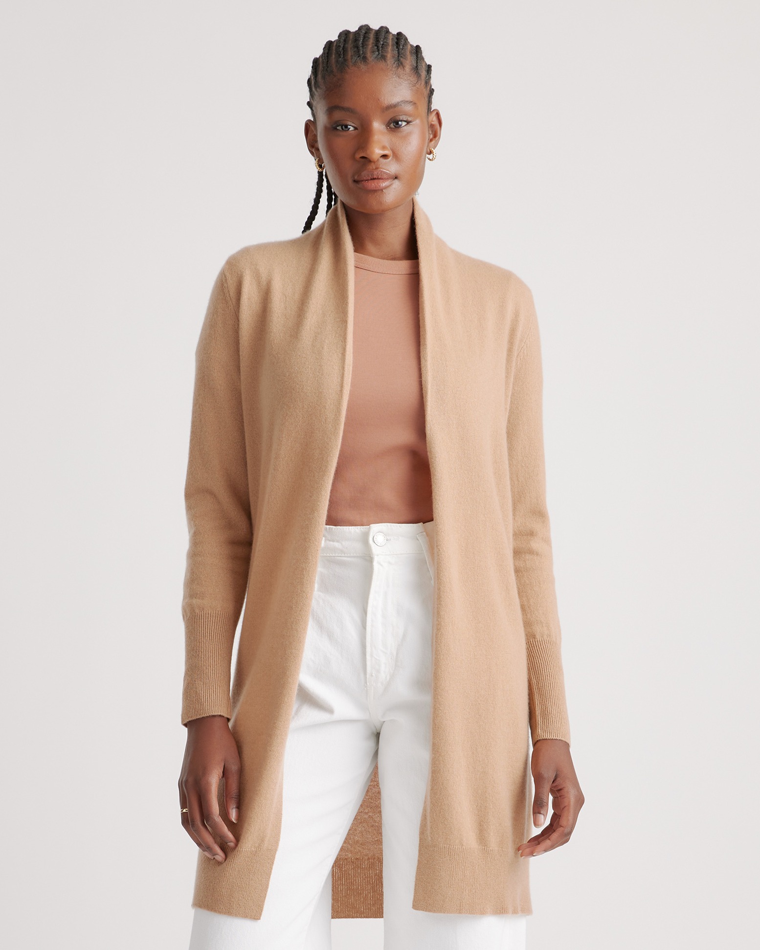 Mongolian Spring Cashmere Duster Cardigan Sweater