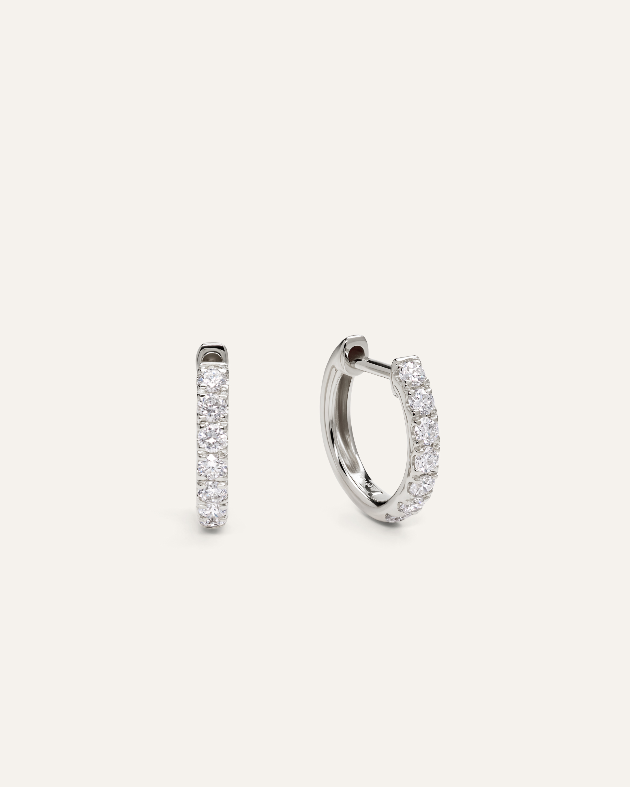 14K Gold Lab Grown Diamond Huggies