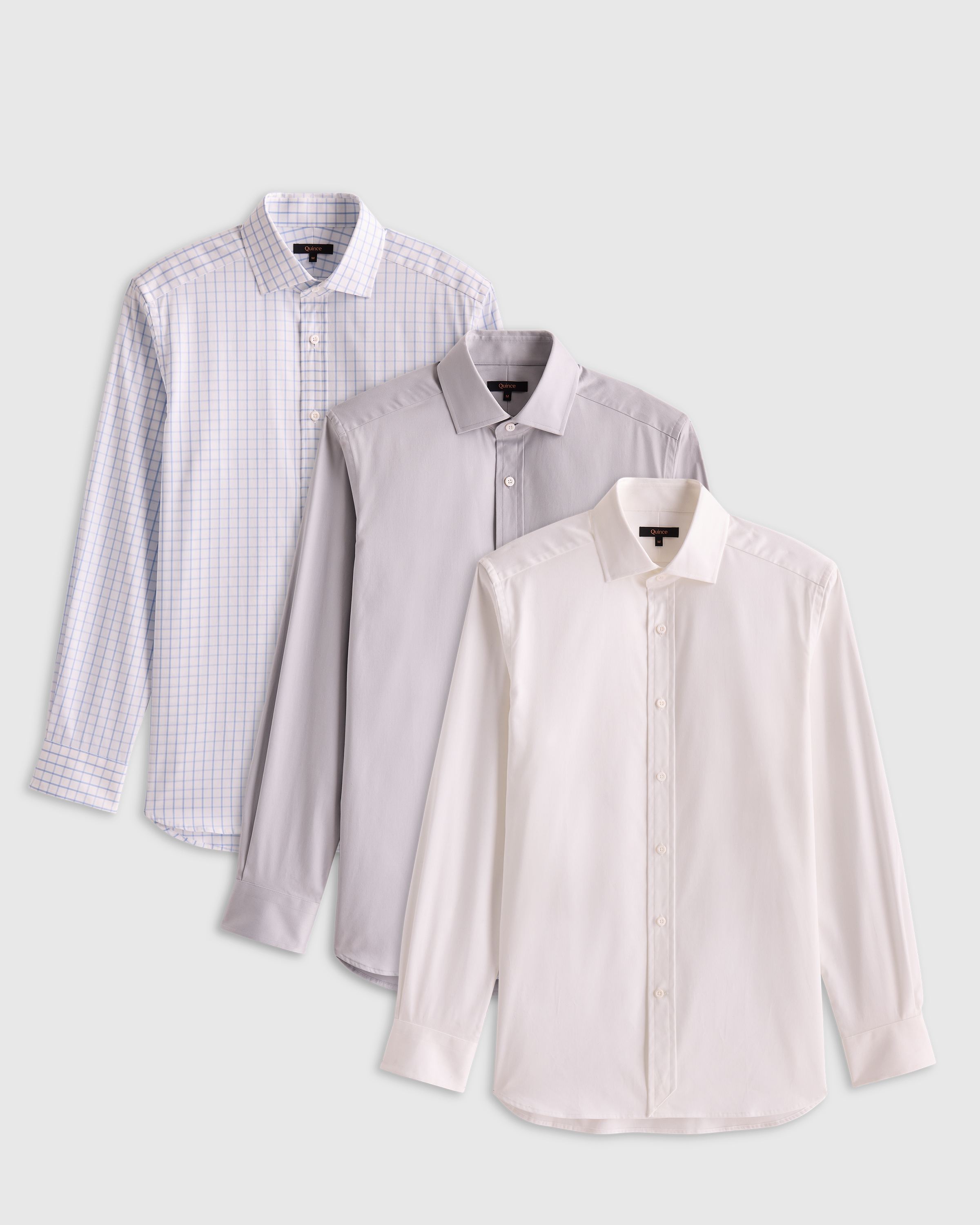 Organic Cotton Stretch Twill Dress Shirt 3 Pack Bundle