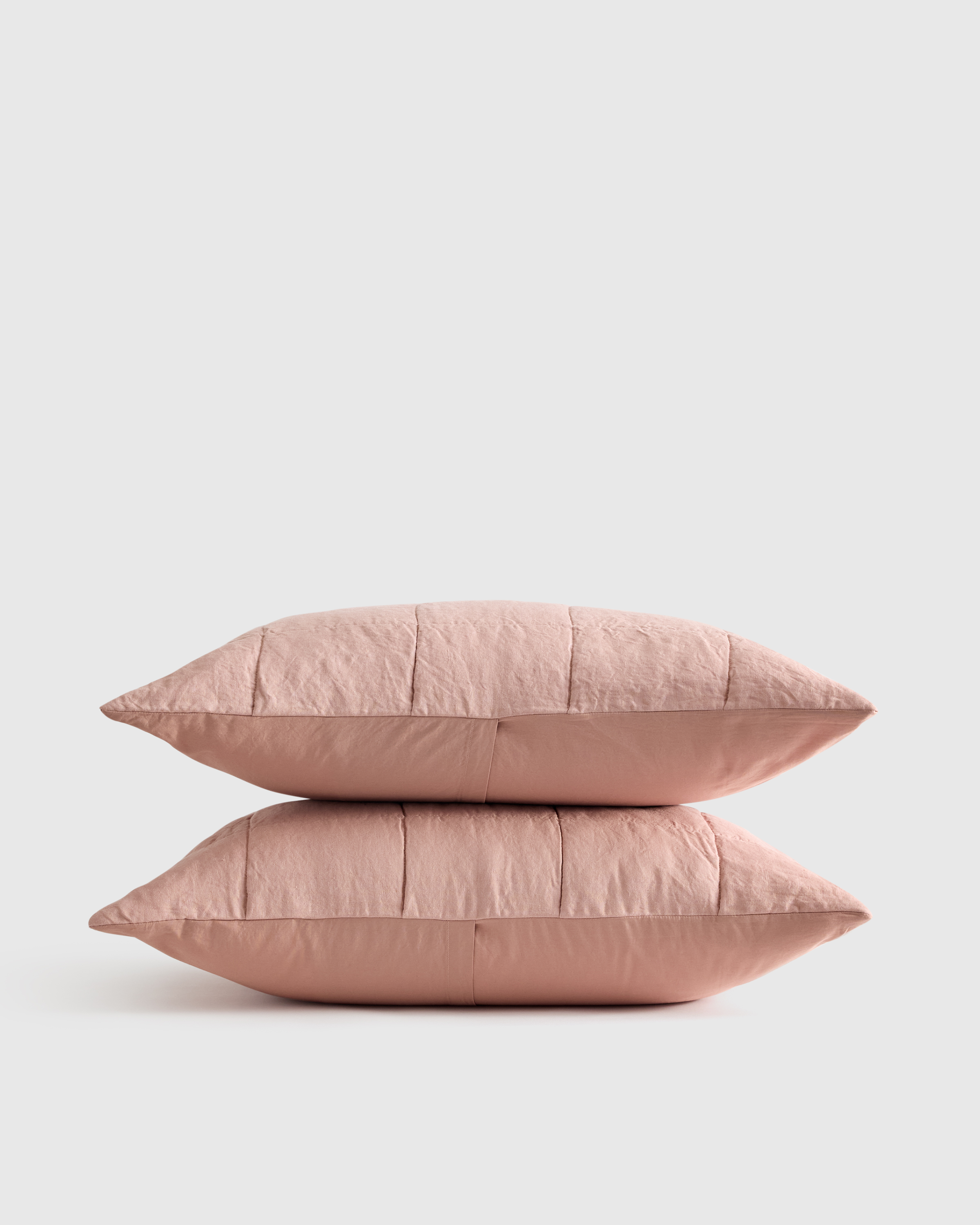 Lightweight European Linen Box Quilted Sham Set