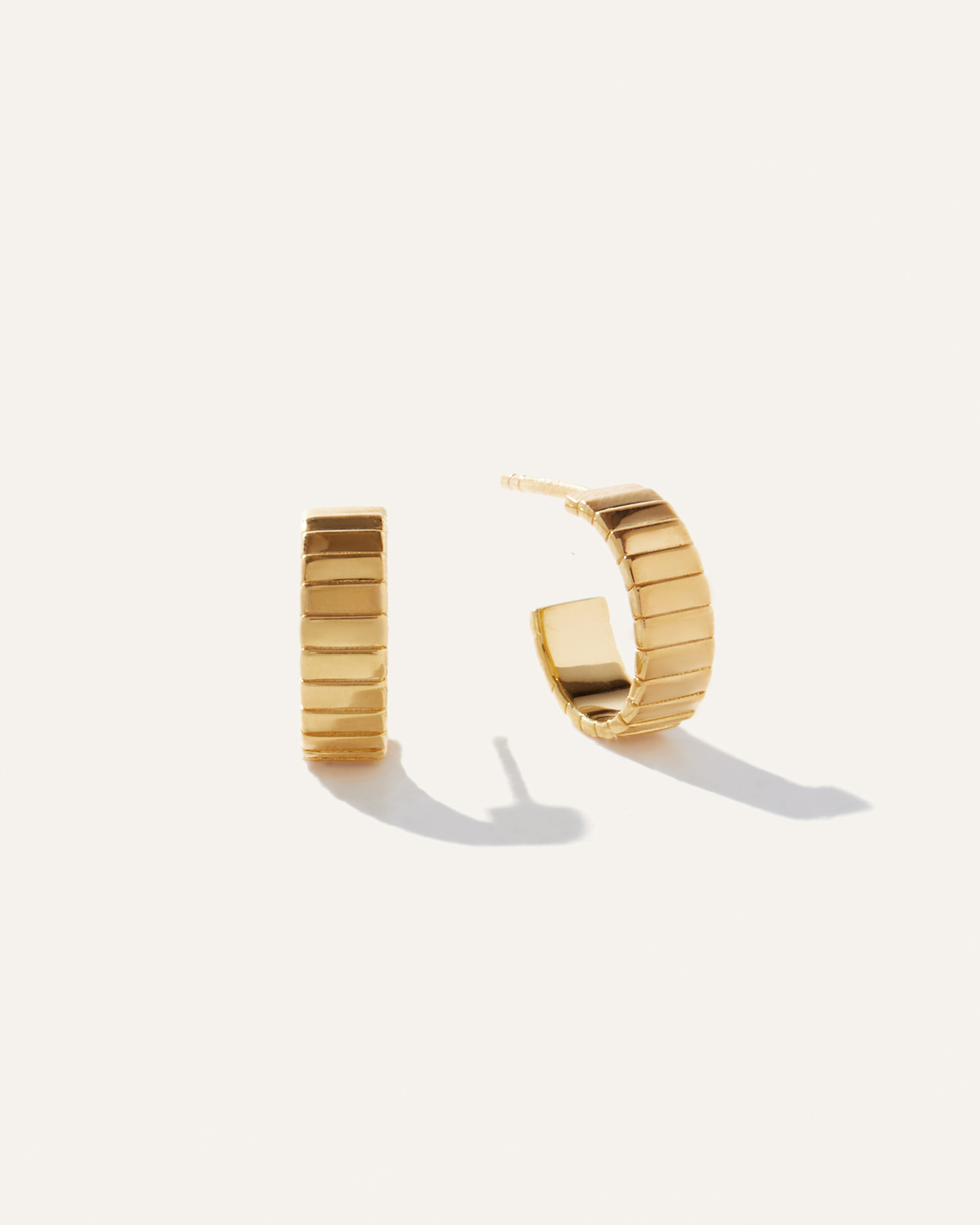 Ridge Half Huggie Hoops
