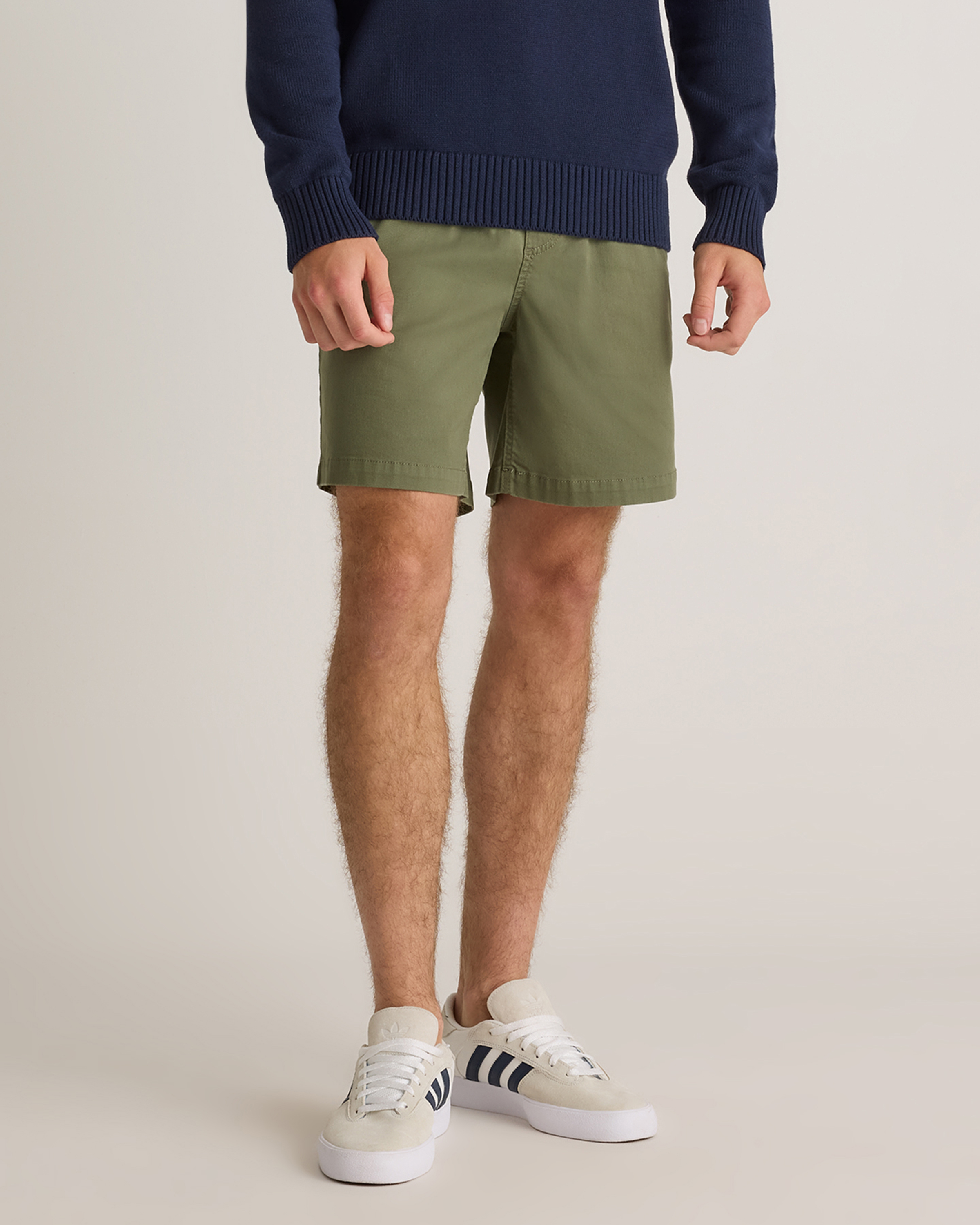 Cotton Chino Drawstring Shorts - 7"
