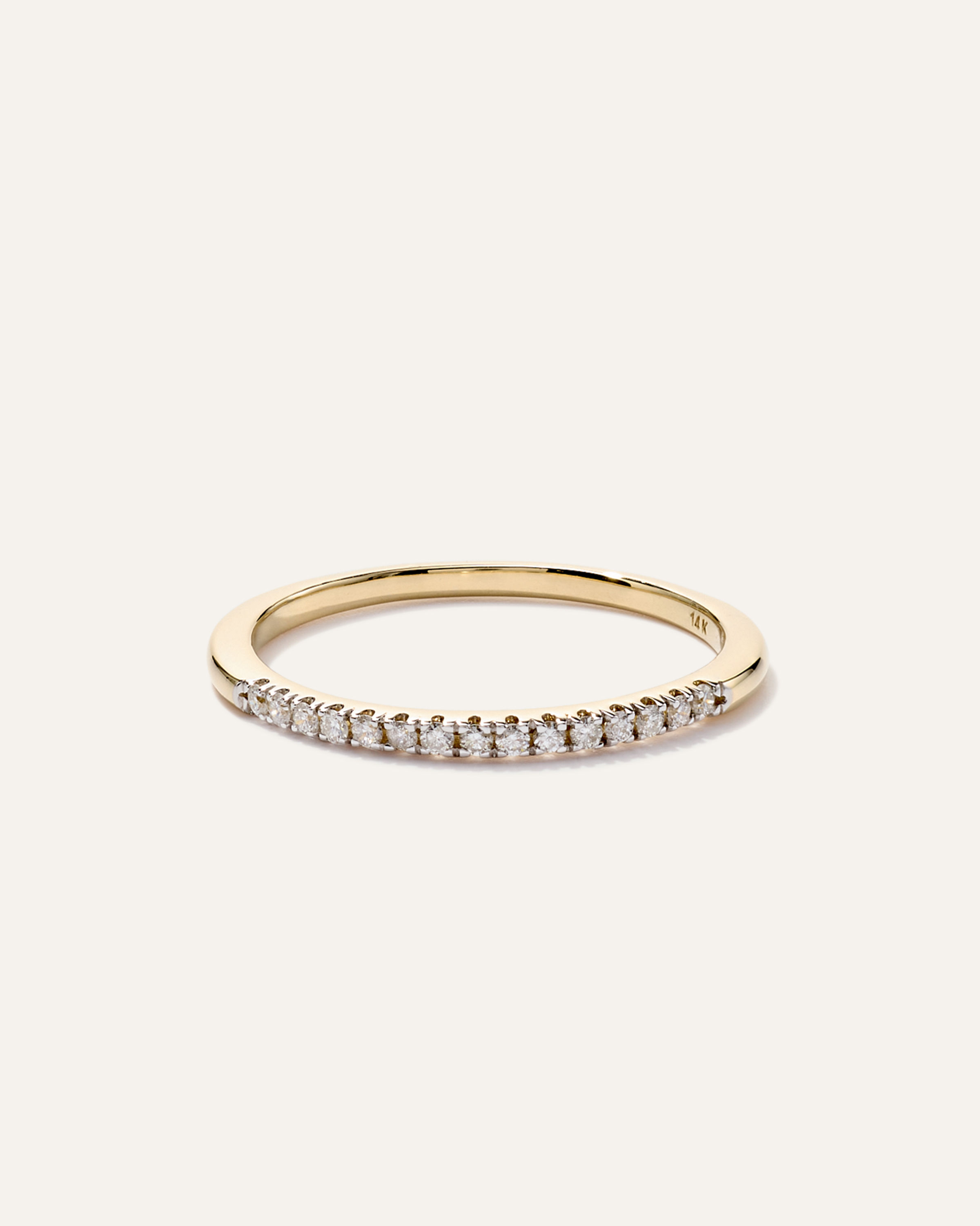 14K Gold Diamond Wedding Band