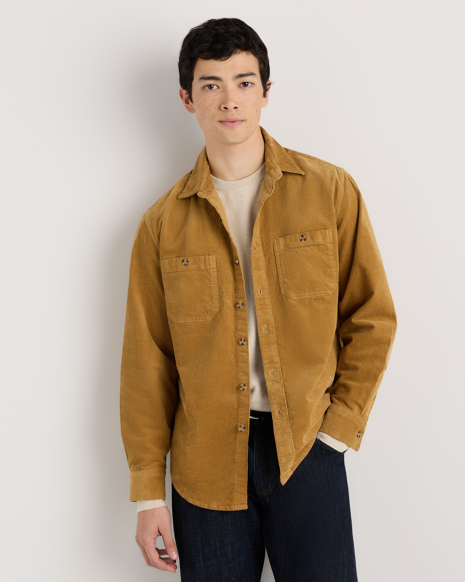 Organic Stretch Corduroy Utility Shirt