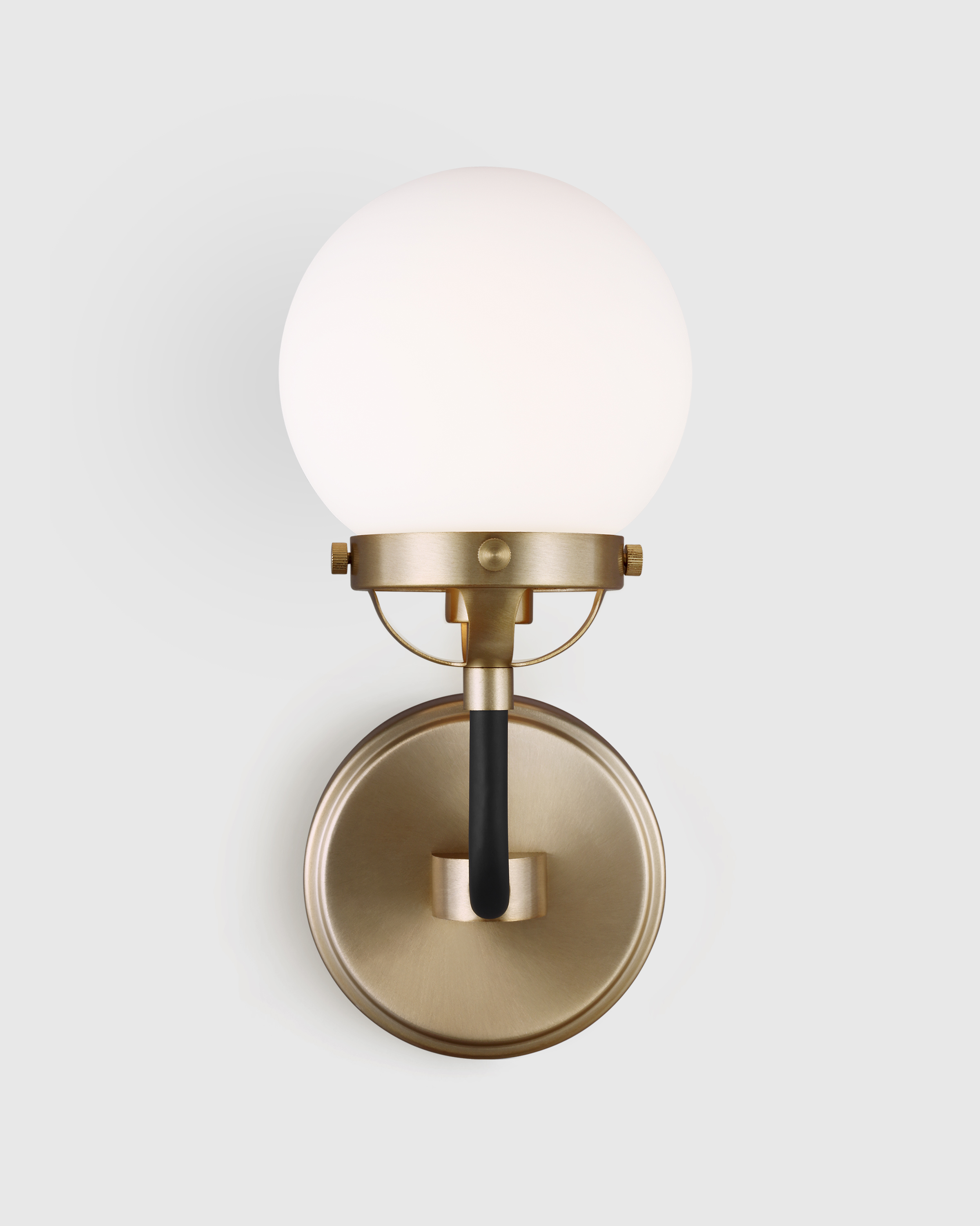Single Globe Steel Sconce
