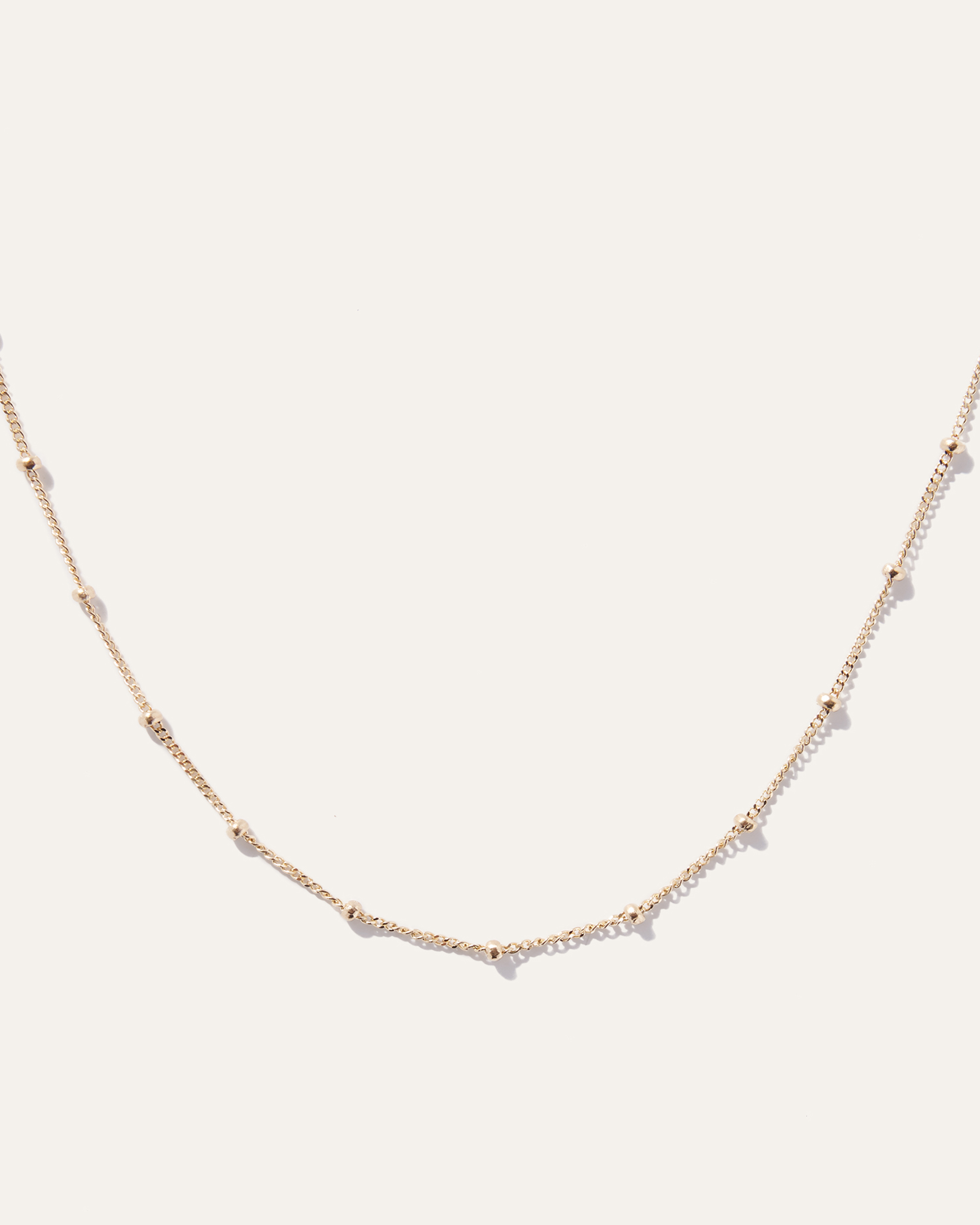 14k Gold Station Bead Choker