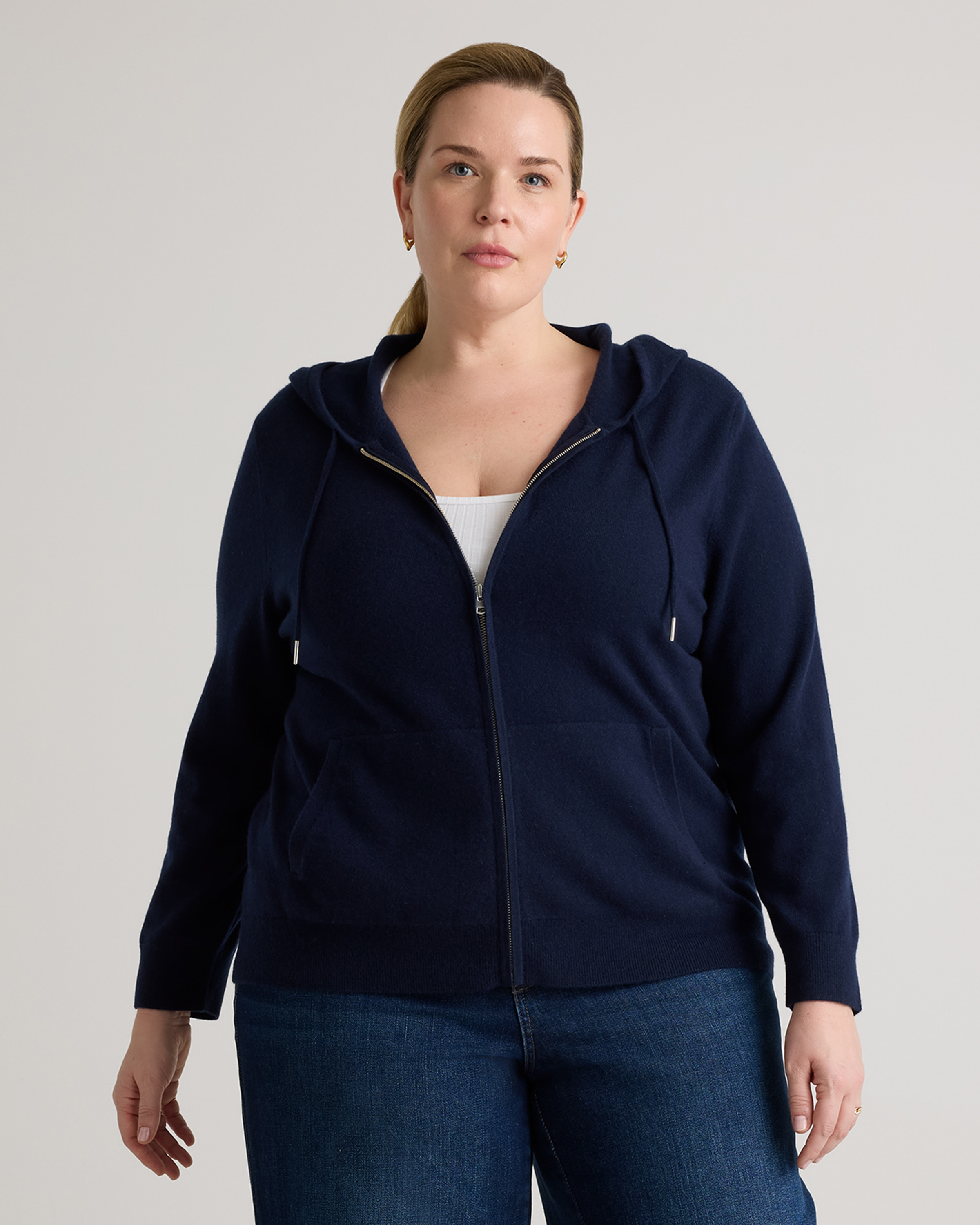 Mongolian Cashmere Full-Zip Hoodie