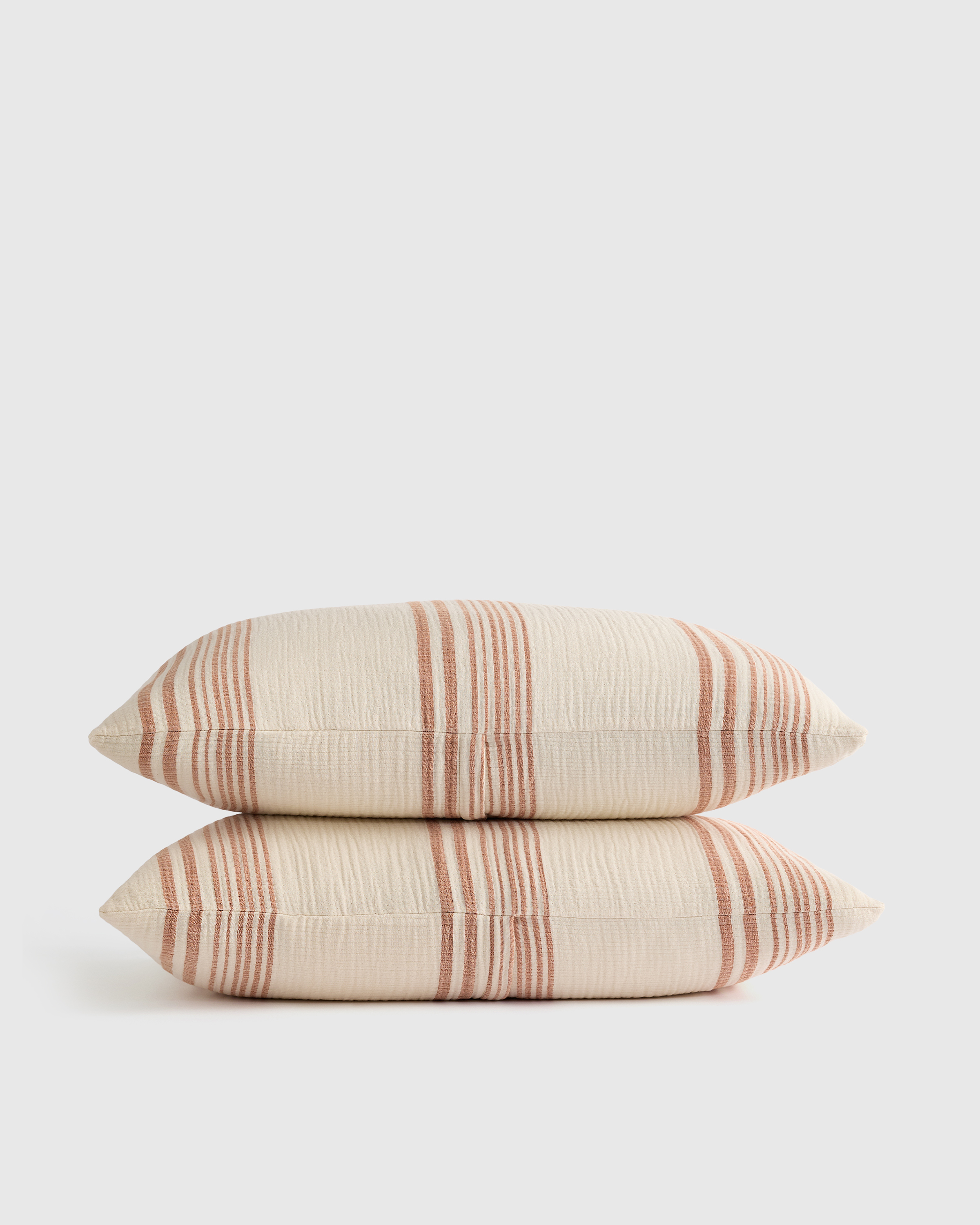 Organic Cotton Gauze Stripe Sham Set