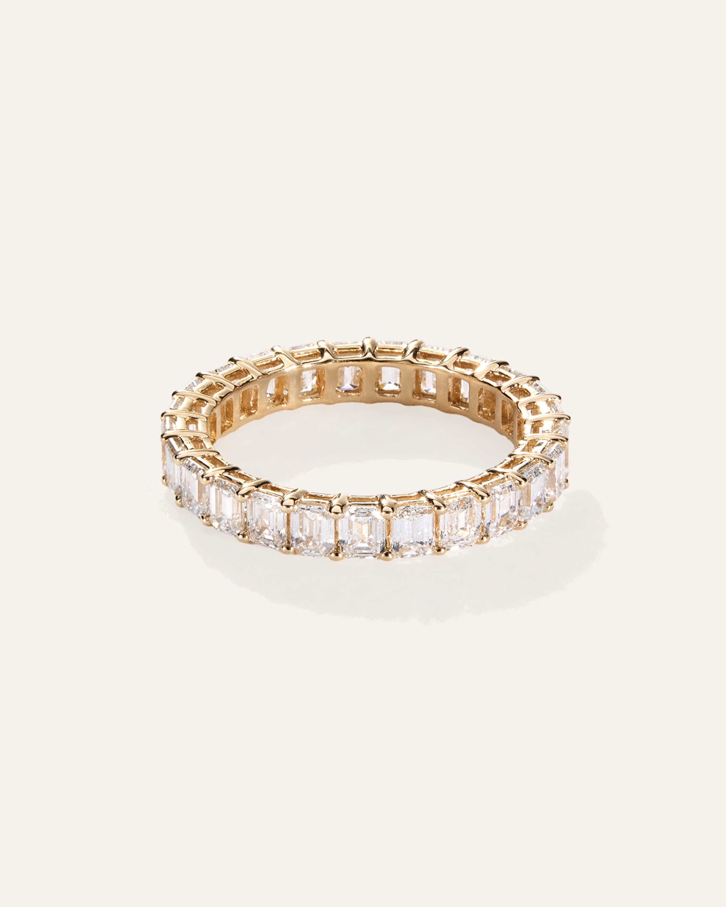 Lab Grown Diamond Emerald Eternity Band
