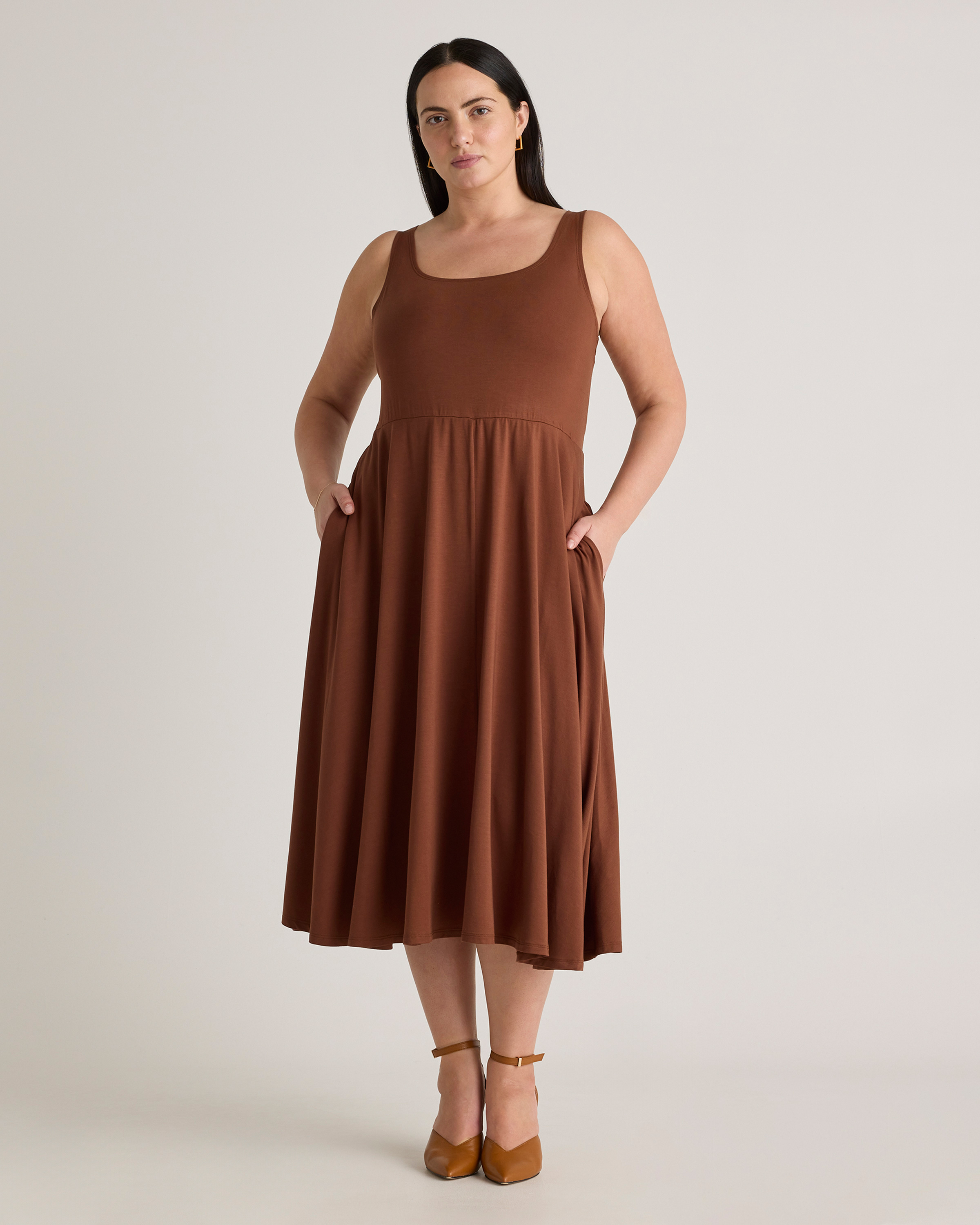 Tencel Jersey Fit & Flare Dress
