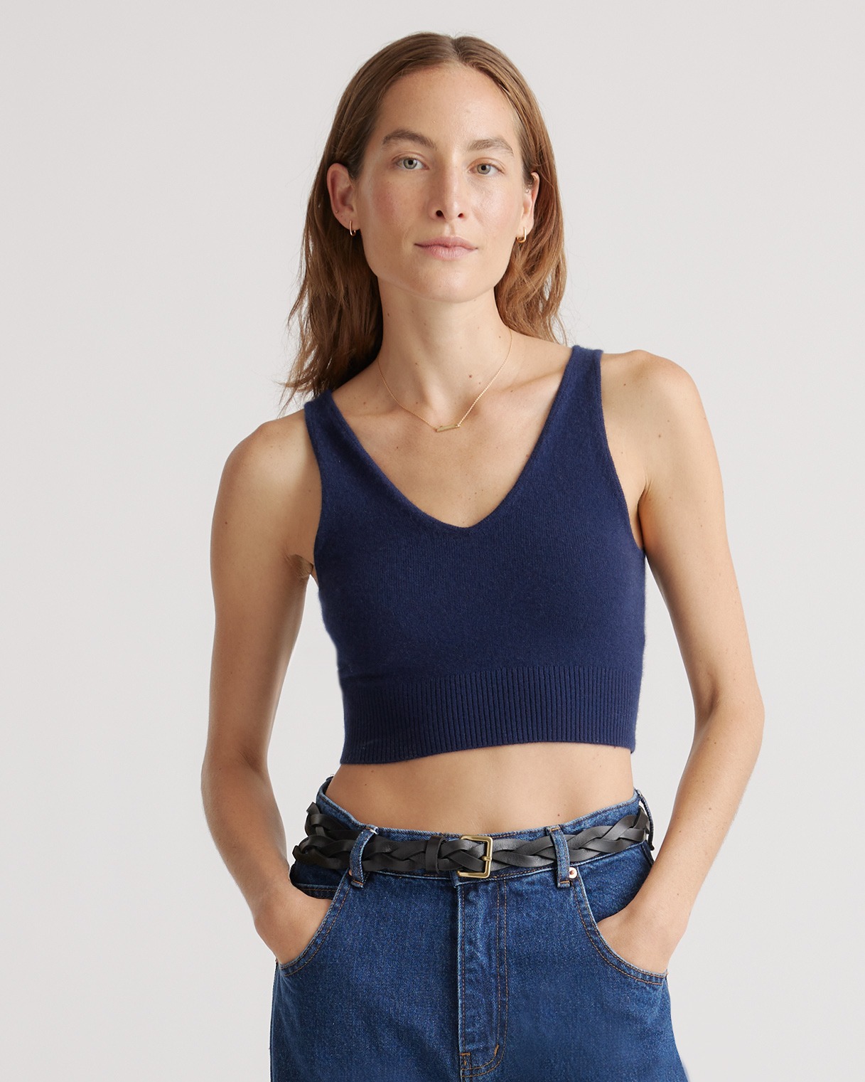 Mongolian Spring Cashmere Cropped Tank