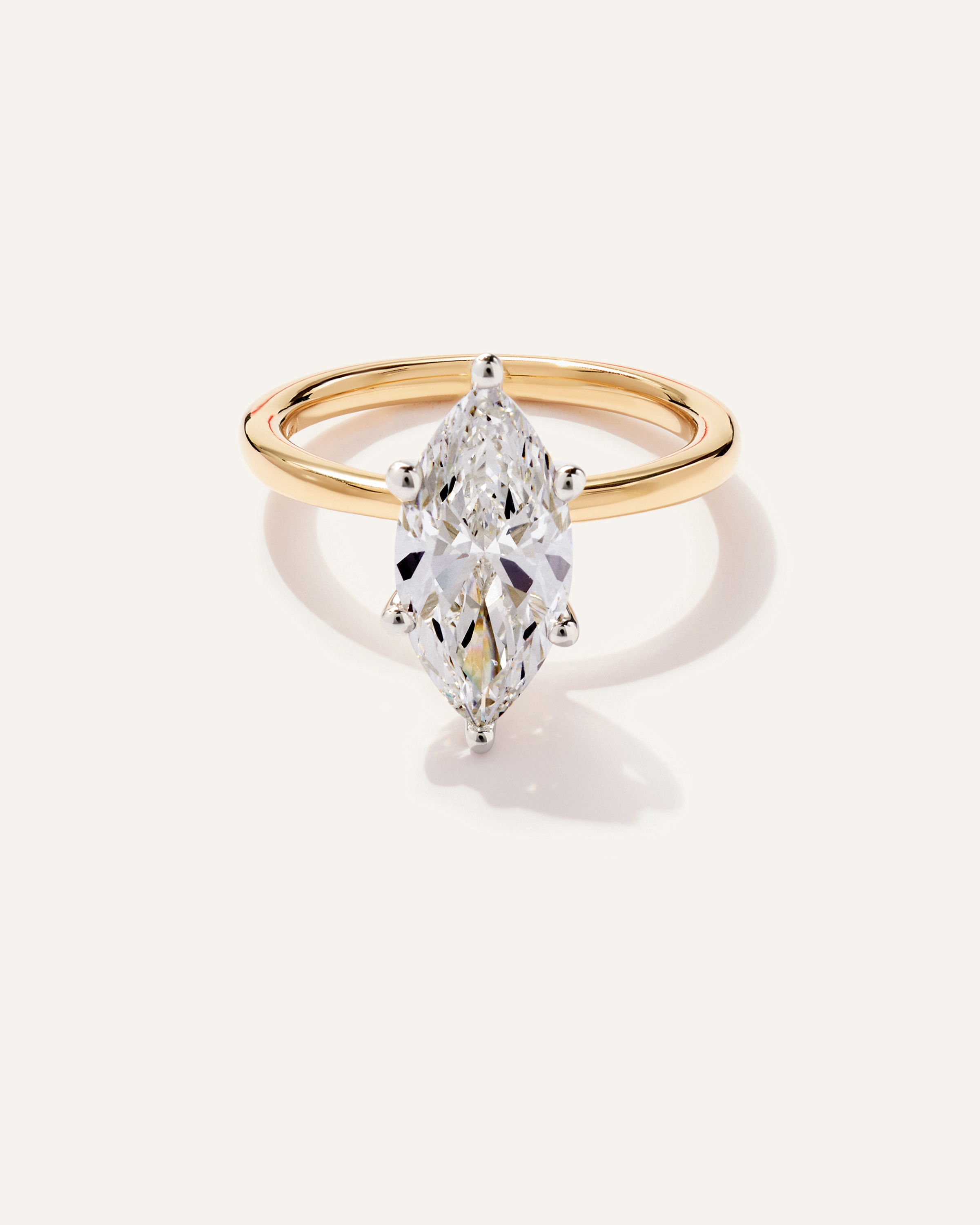 Lab Grown Diamond Marquise Comfort Fit Engagement Ring - 3ct