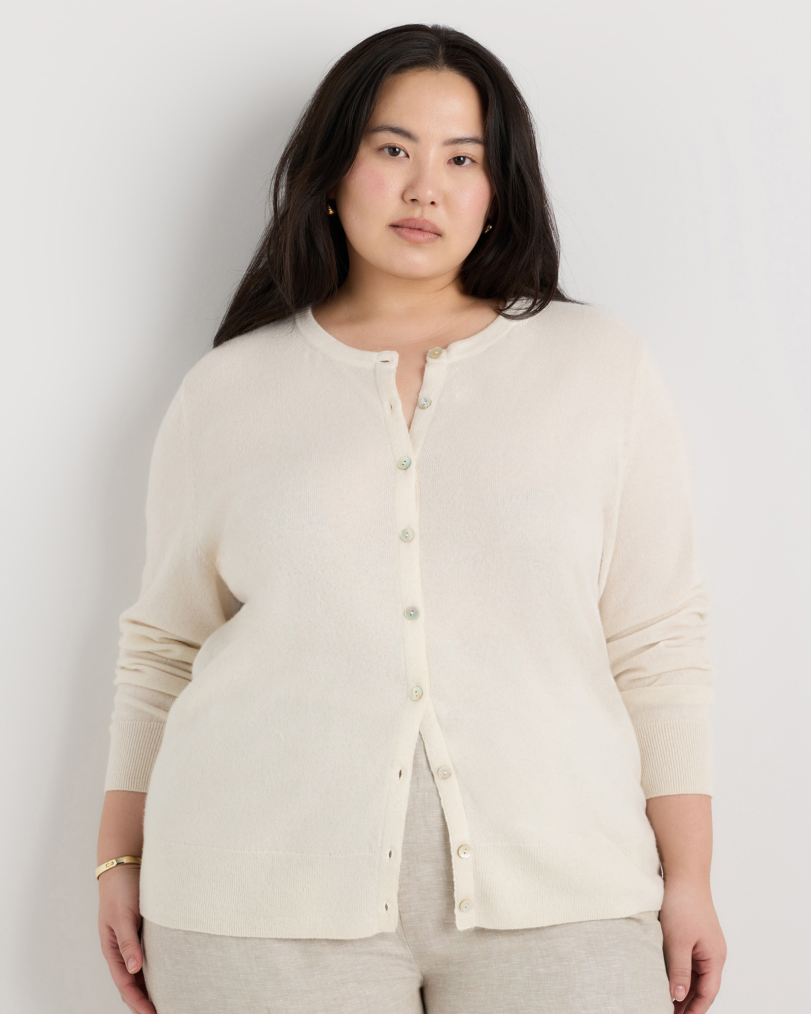 Mongolian Cashmere Cardigan Sweater