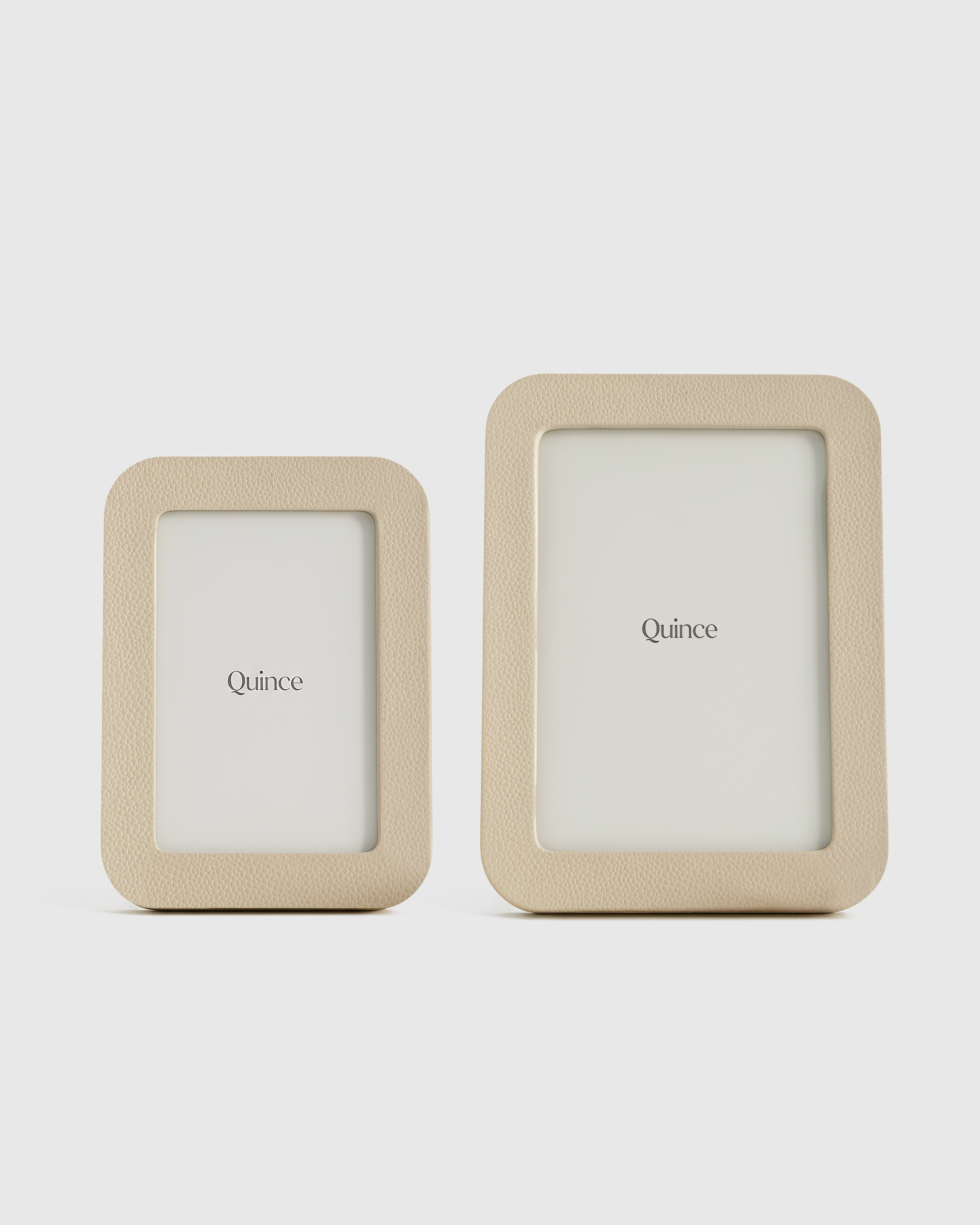 Shagreen Leather Picture Frames - (Set of 2)