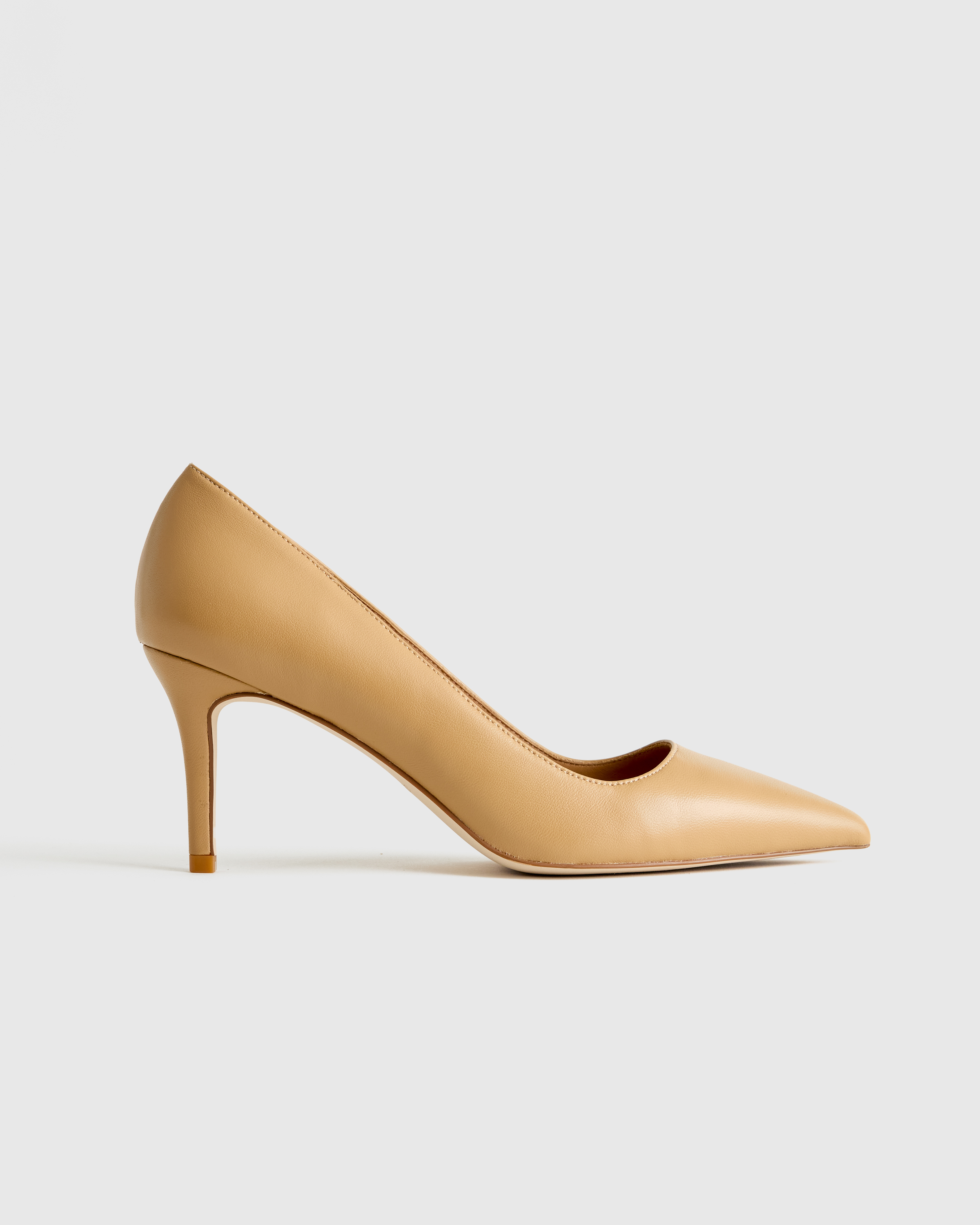 Italian Leather 75mm Pointy Toe Pump