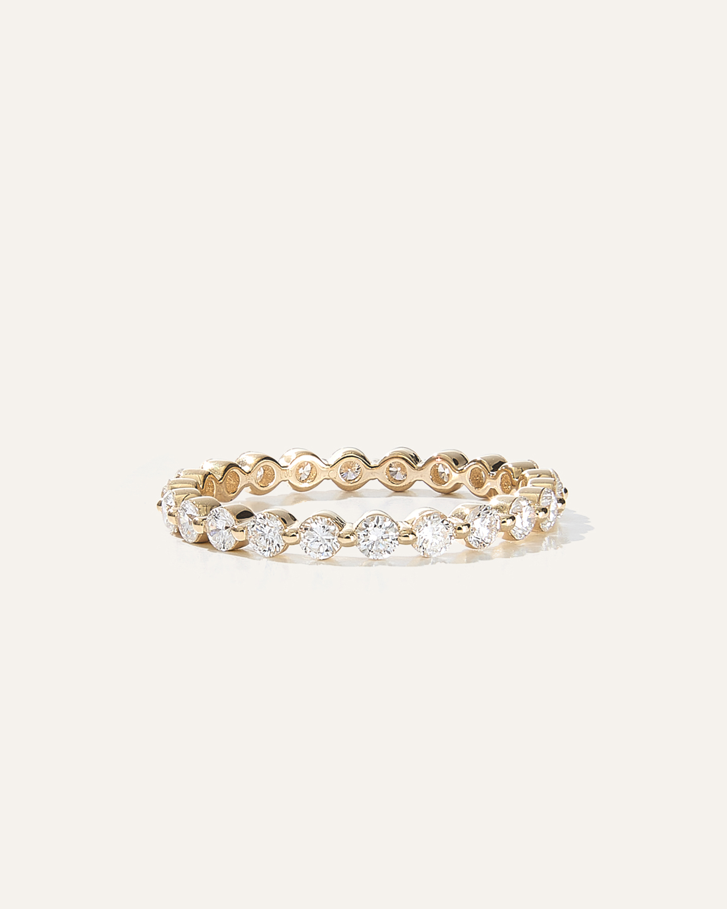 Lab Grown Diamond Single Shared Prong Eternity Band
