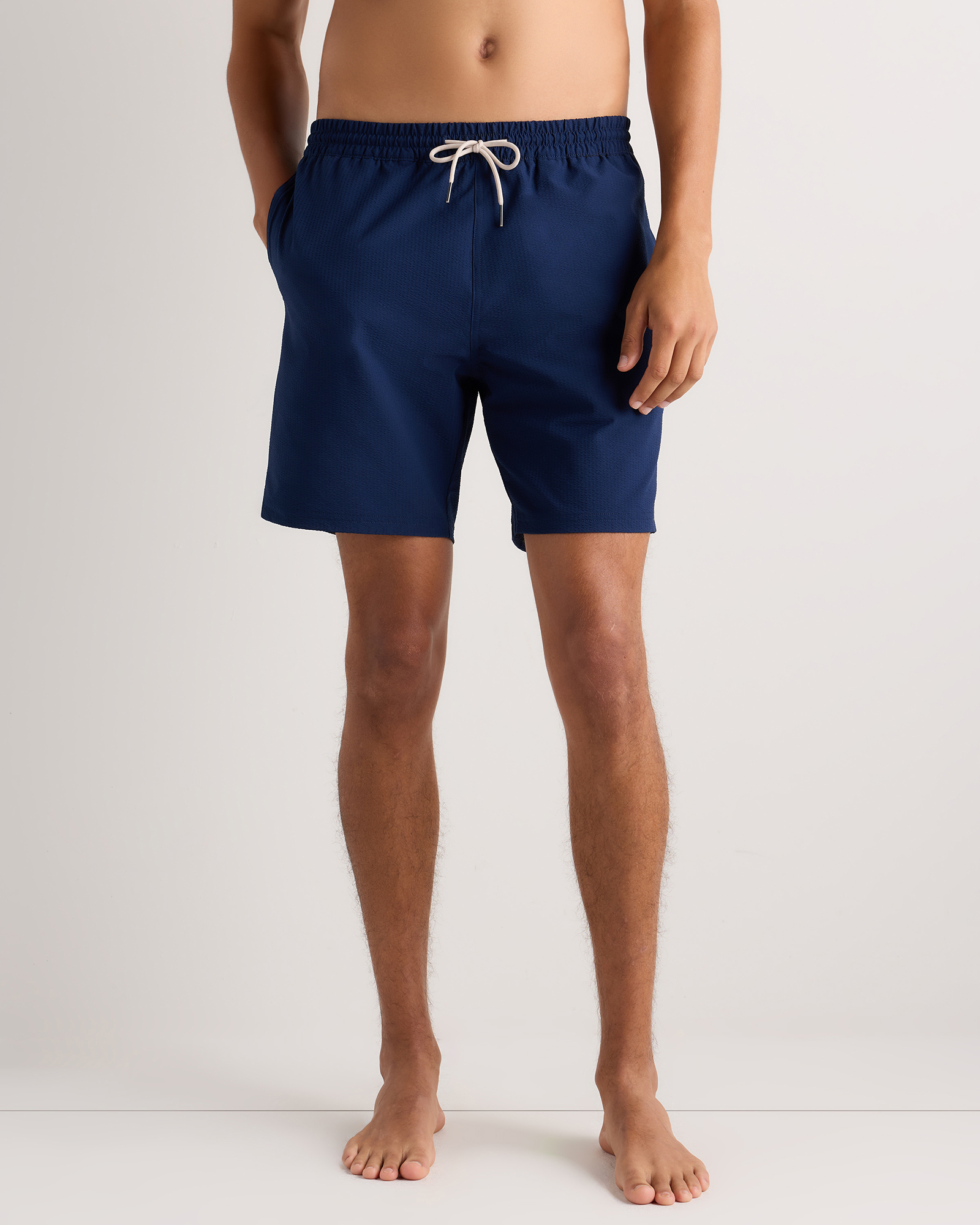 Seersucker Swim Trunks - 7"