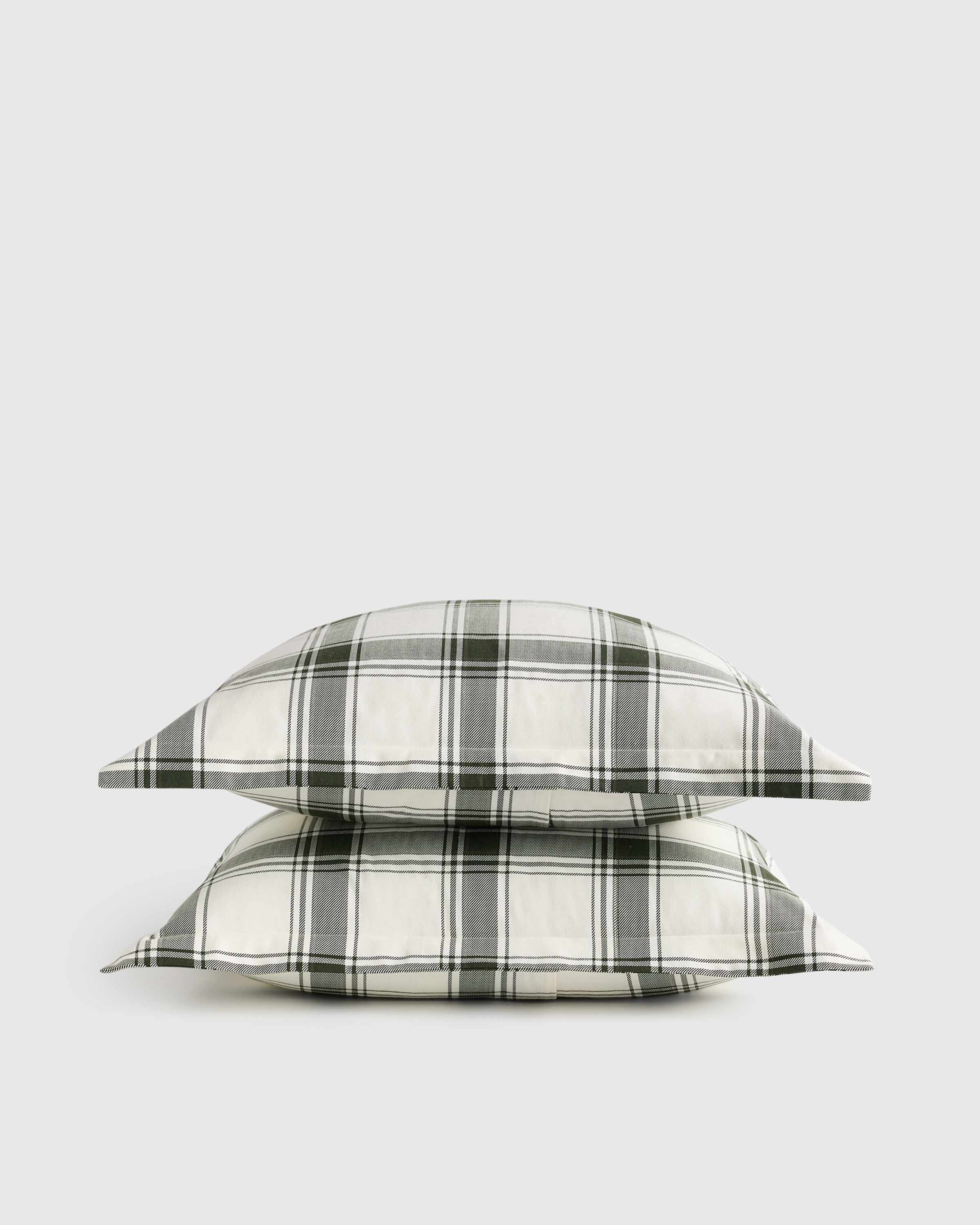 Luxury Organic Plaid Flannel Sham Set