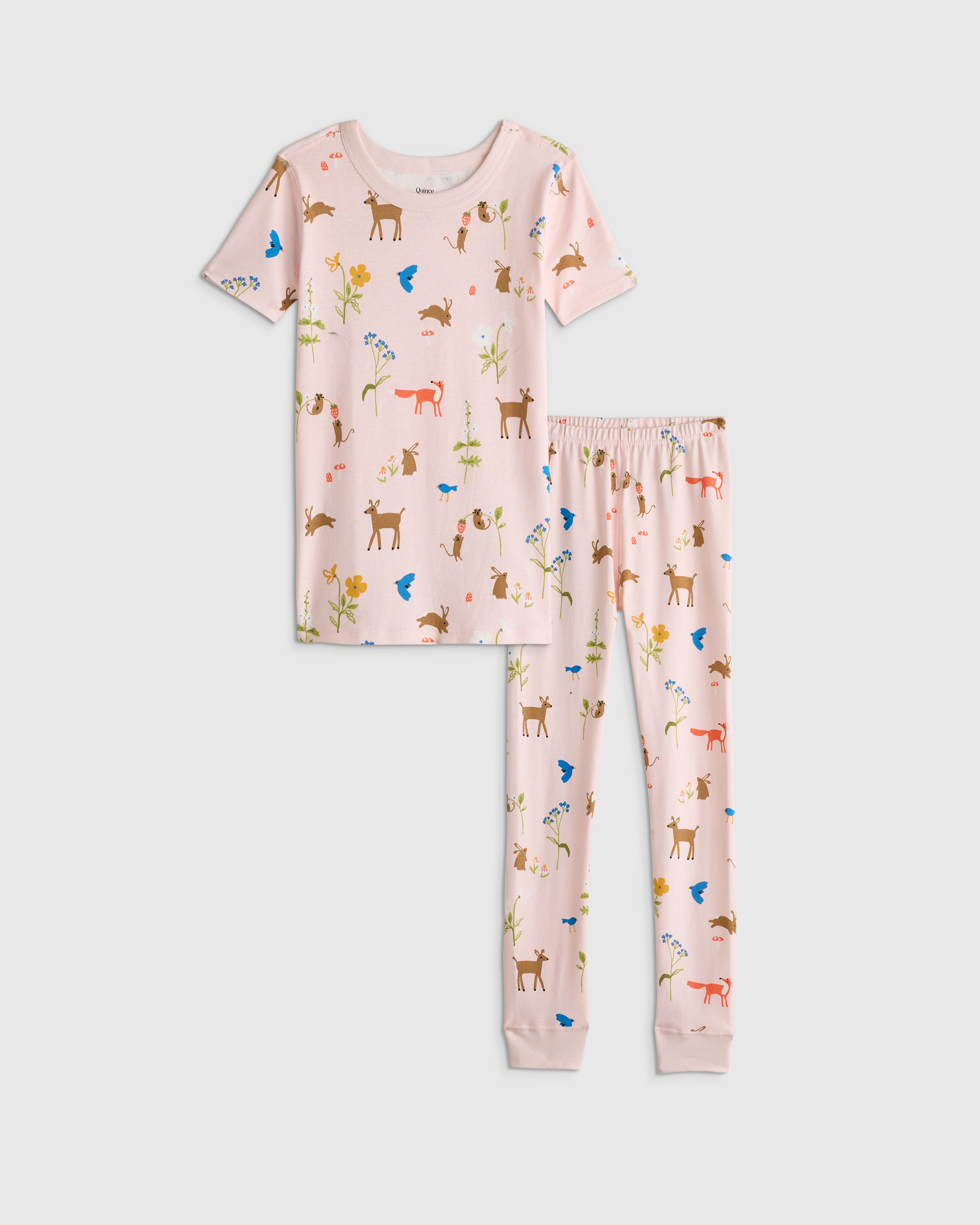 100% Organic Cotton Short Sleeve and Pant Pajama Set