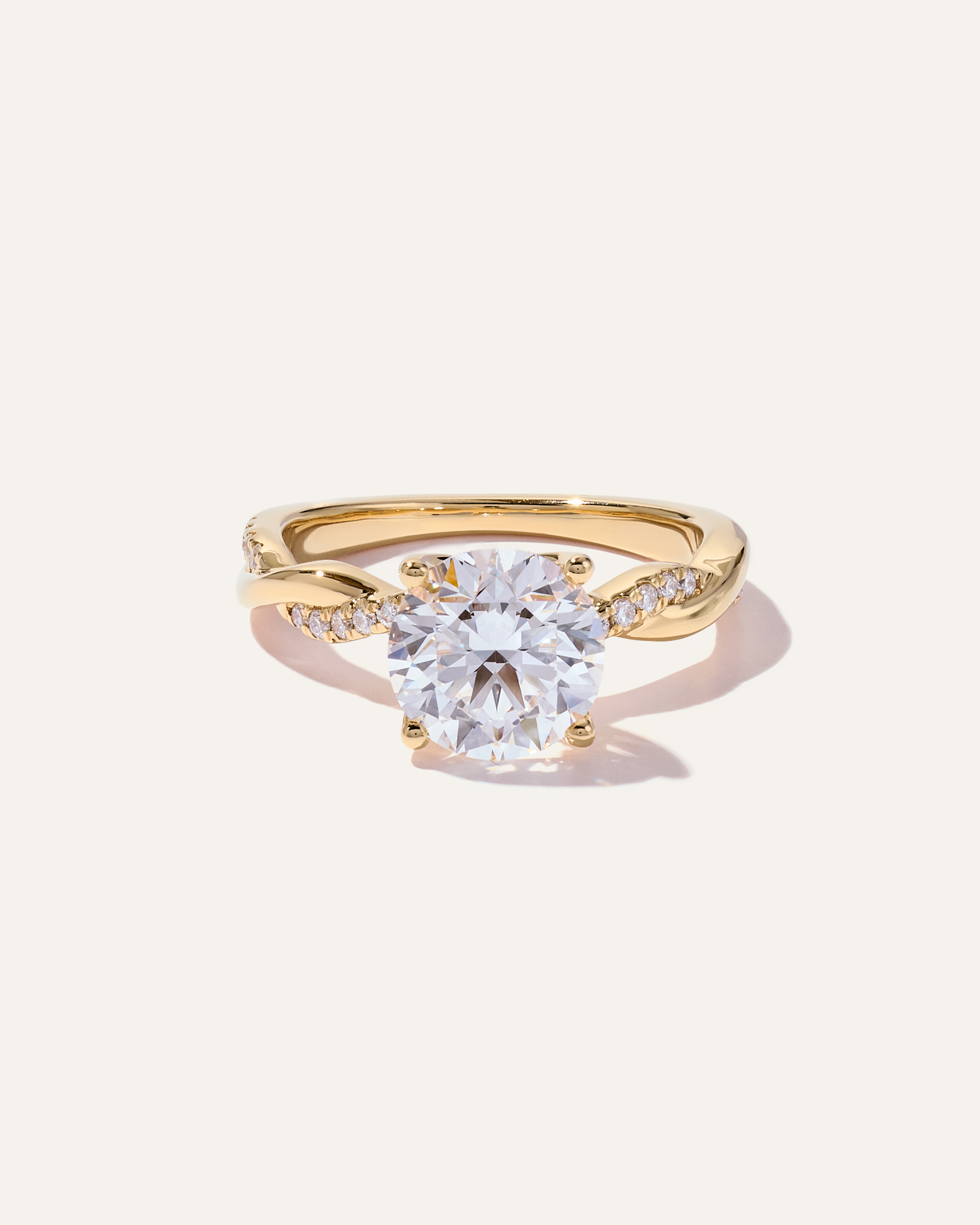 Lab Grown Diamond Round Twisted Engagement Ring - 2.5ct