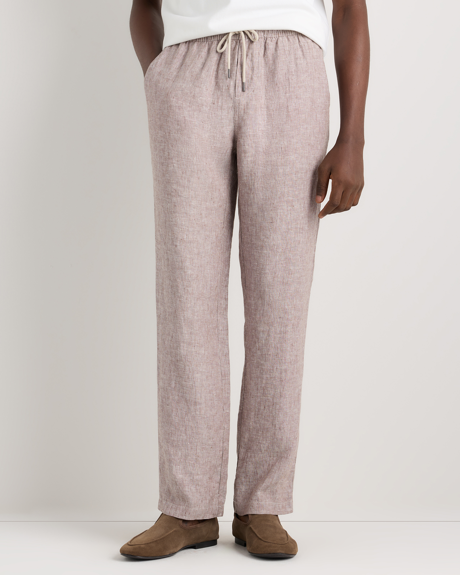 100% European Linen Drawstring Beach Pants